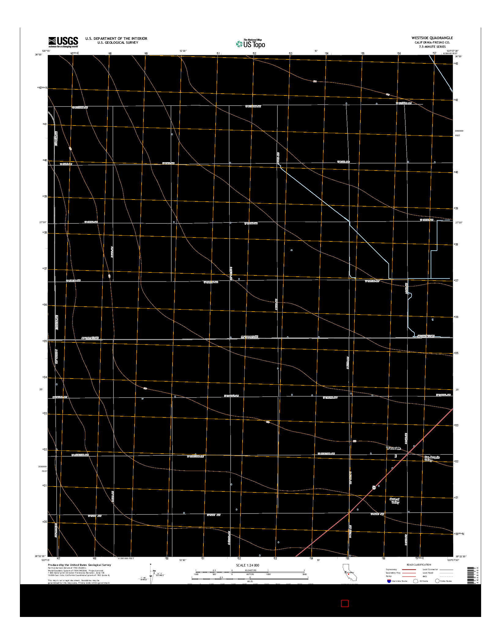 USGS US TOPO 7.5-MINUTE MAP FOR WESTSIDE, CA 2015