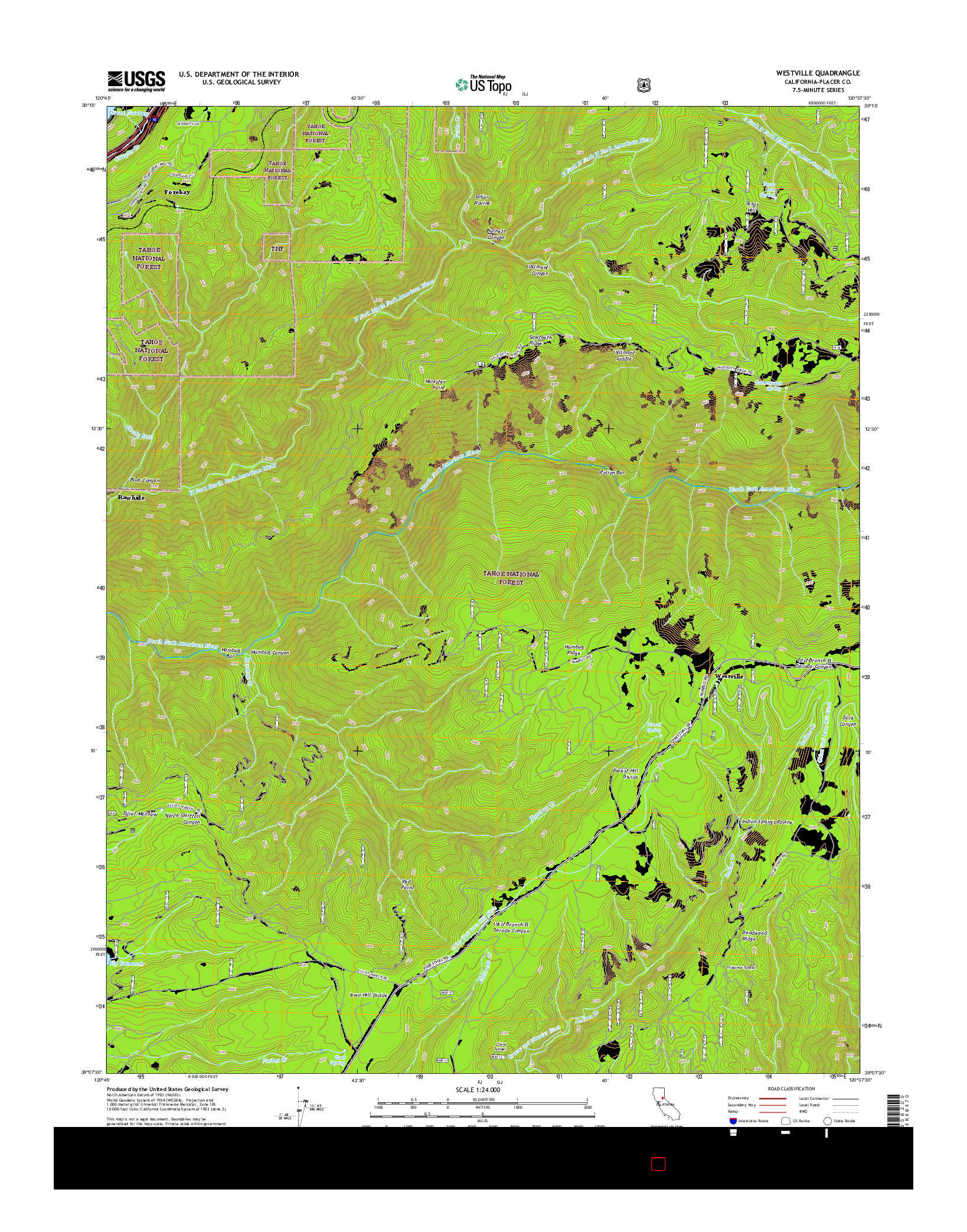 USGS US TOPO 7.5-MINUTE MAP FOR WESTVILLE, CA 2015