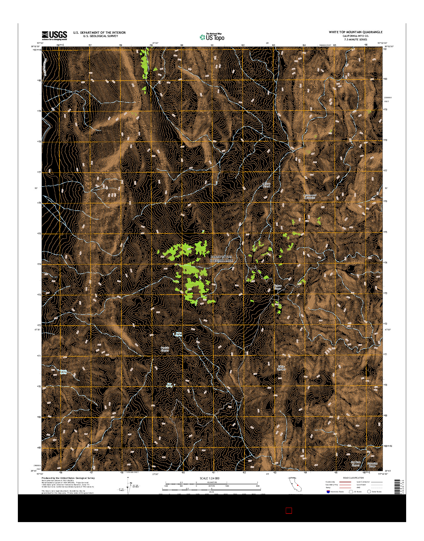 USGS US TOPO 7.5-MINUTE MAP FOR WHITE TOP MOUNTAIN, CA 2015