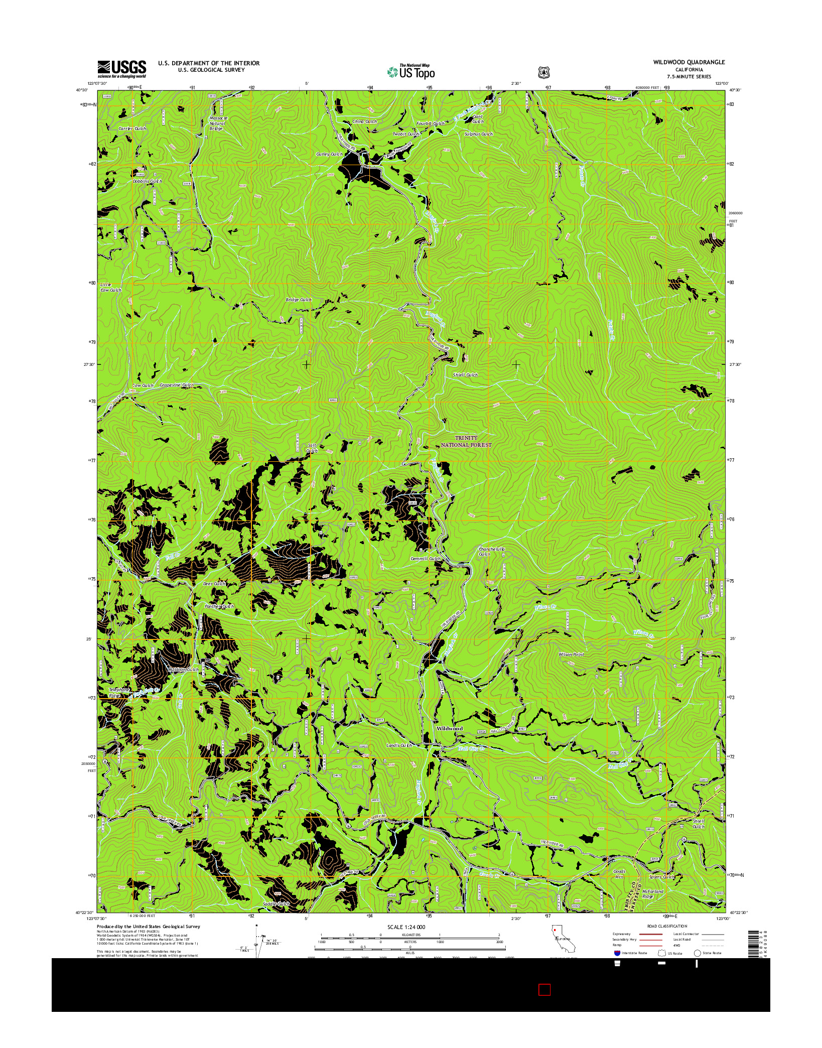 USGS US TOPO 7.5-MINUTE MAP FOR WILDWOOD, CA 2015