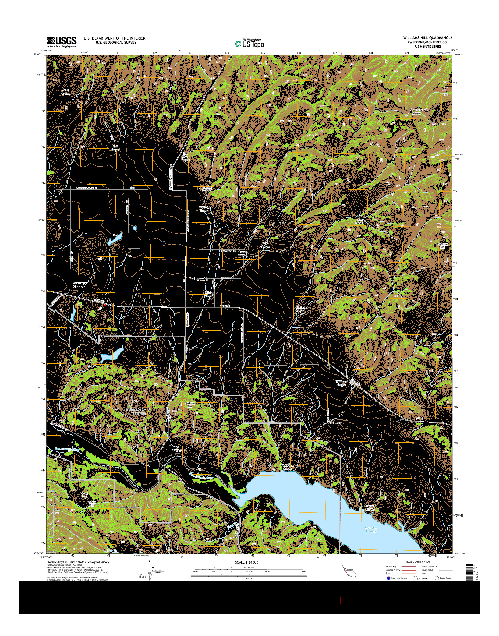 USGS US TOPO 7.5-MINUTE MAP FOR WILLIAMS HILL, CA 2015