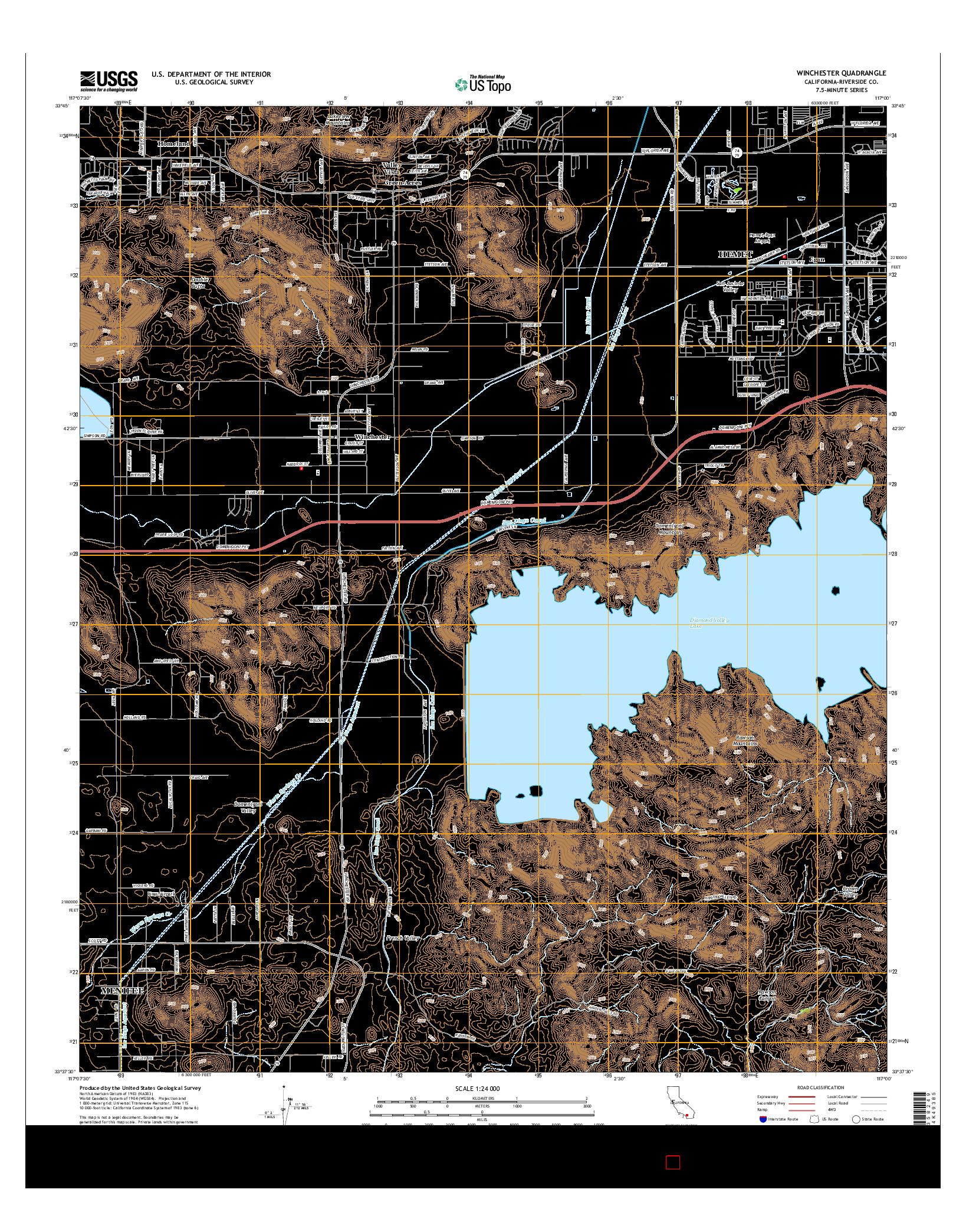 USGS US TOPO 7.5-MINUTE MAP FOR WINCHESTER, CA 2015