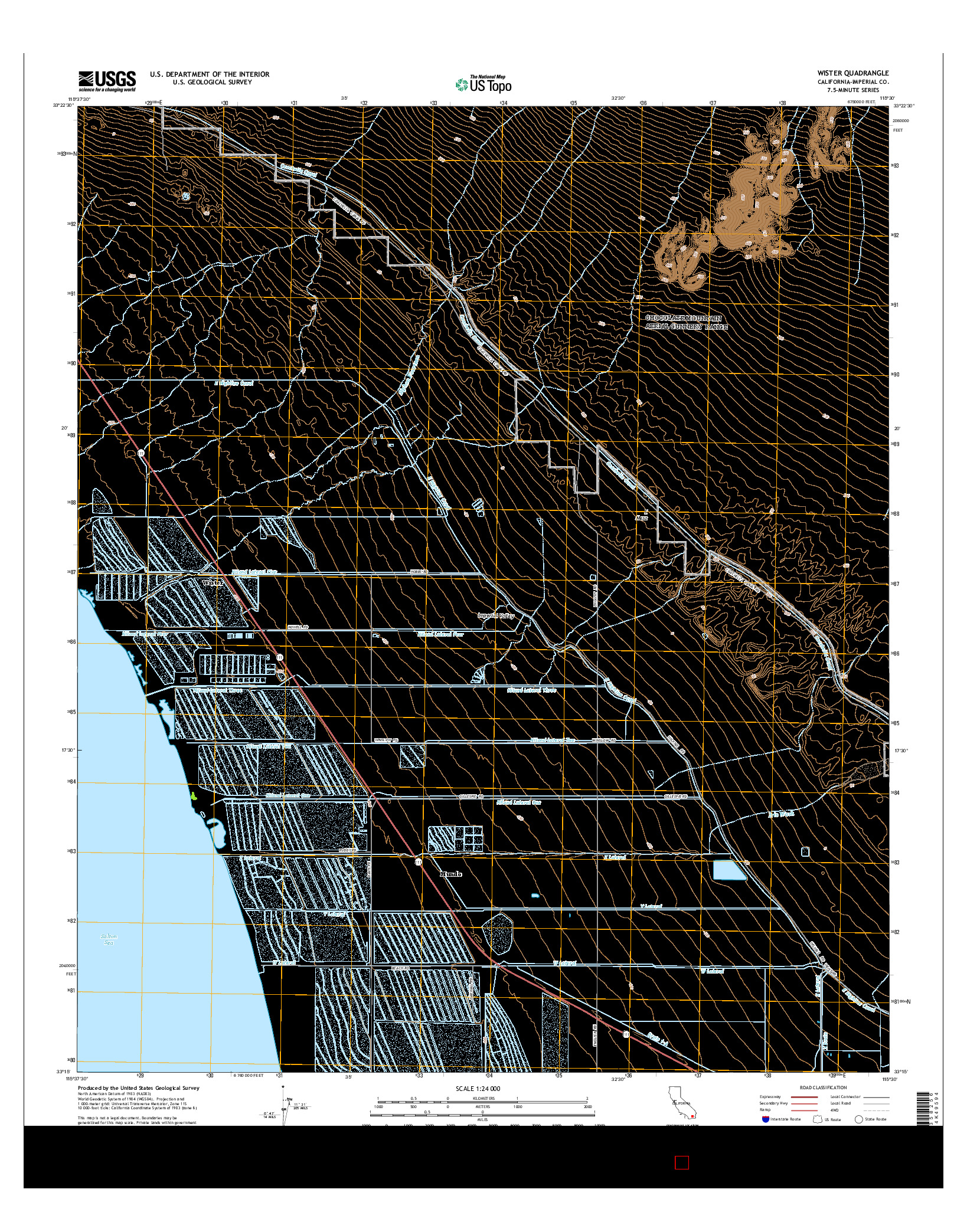 USGS US TOPO 7.5-MINUTE MAP FOR WISTER, CA 2015