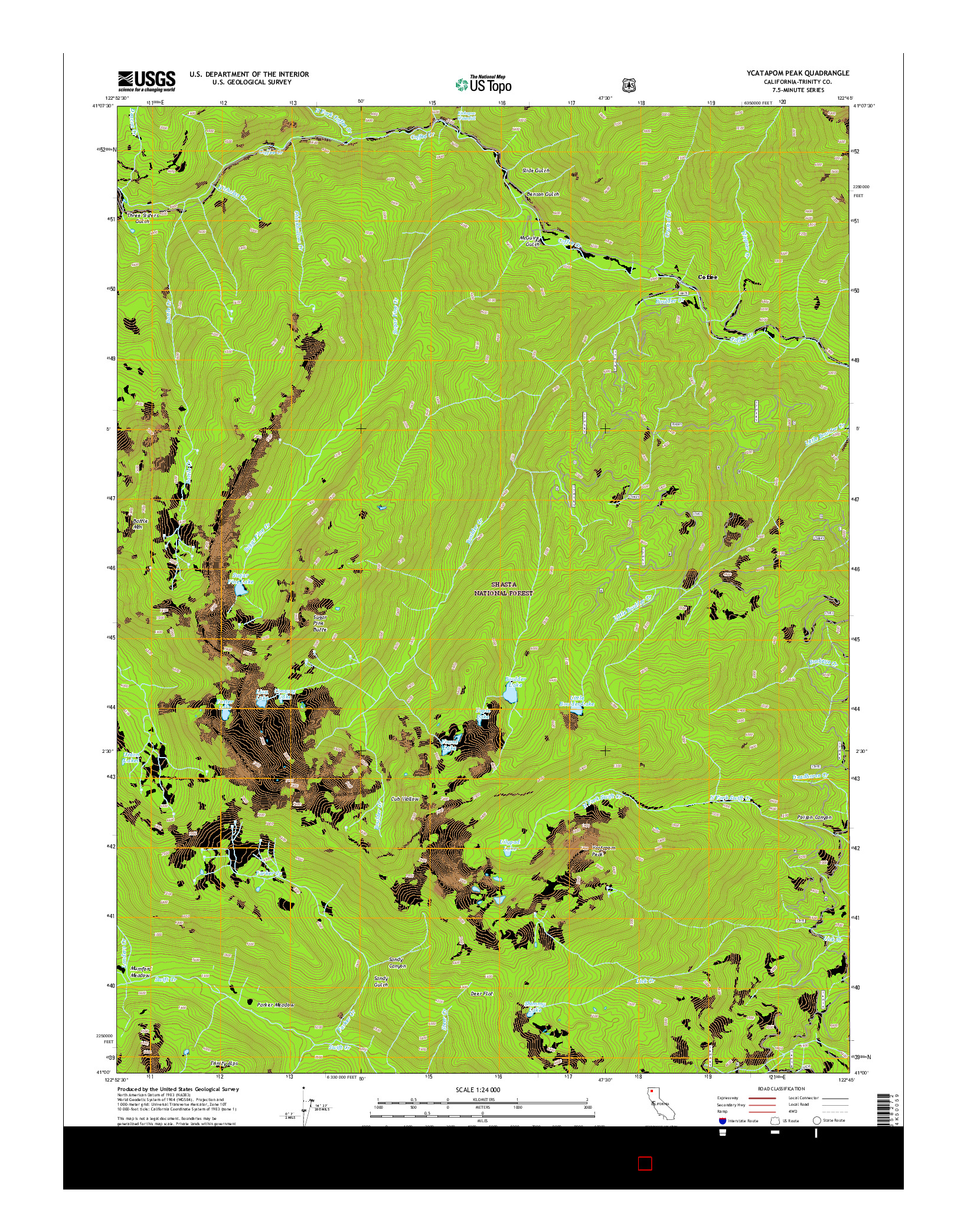 USGS US TOPO 7.5-MINUTE MAP FOR YCATAPOM PEAK, CA 2015