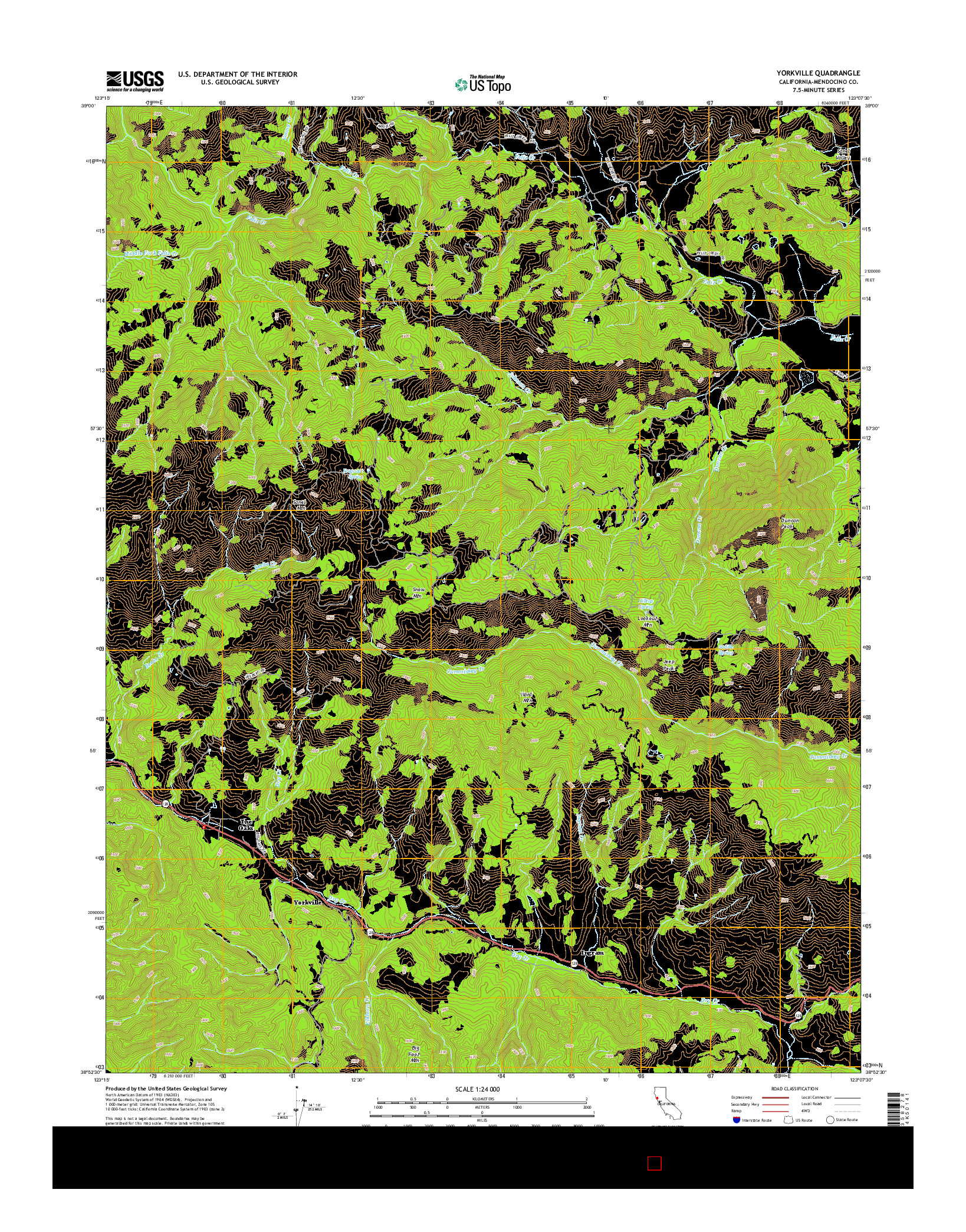 USGS US TOPO 7.5-MINUTE MAP FOR YORKVILLE, CA 2015