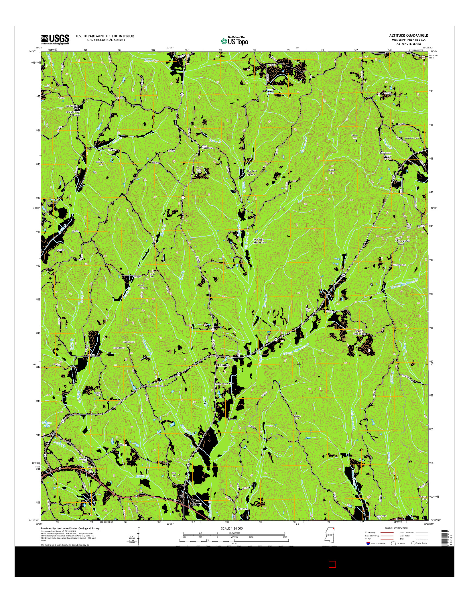 USGS US TOPO 7.5-MINUTE MAP FOR ALTITUDE, MS 2015