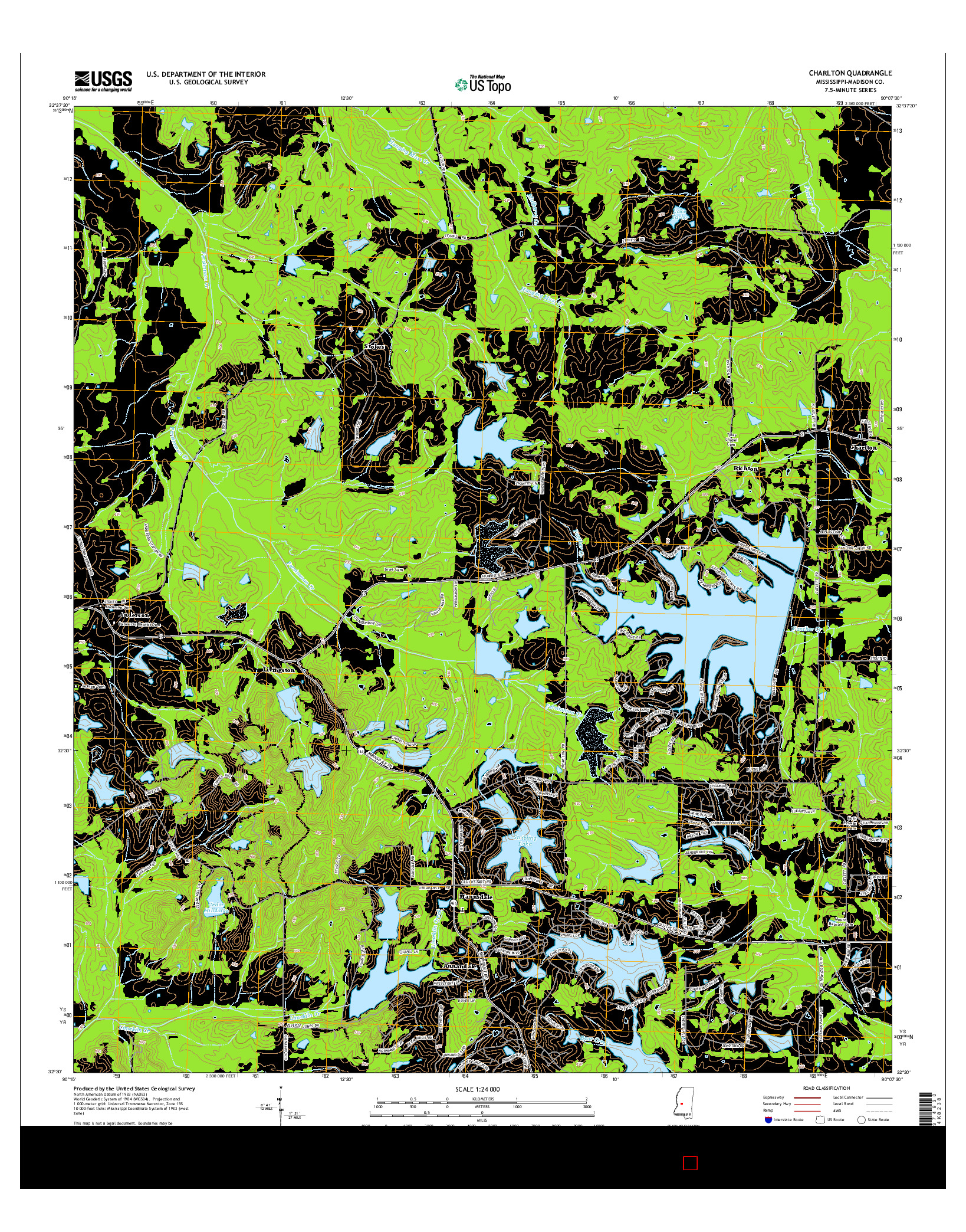 USGS US TOPO 7.5-MINUTE MAP FOR CHARLTON, MS 2015