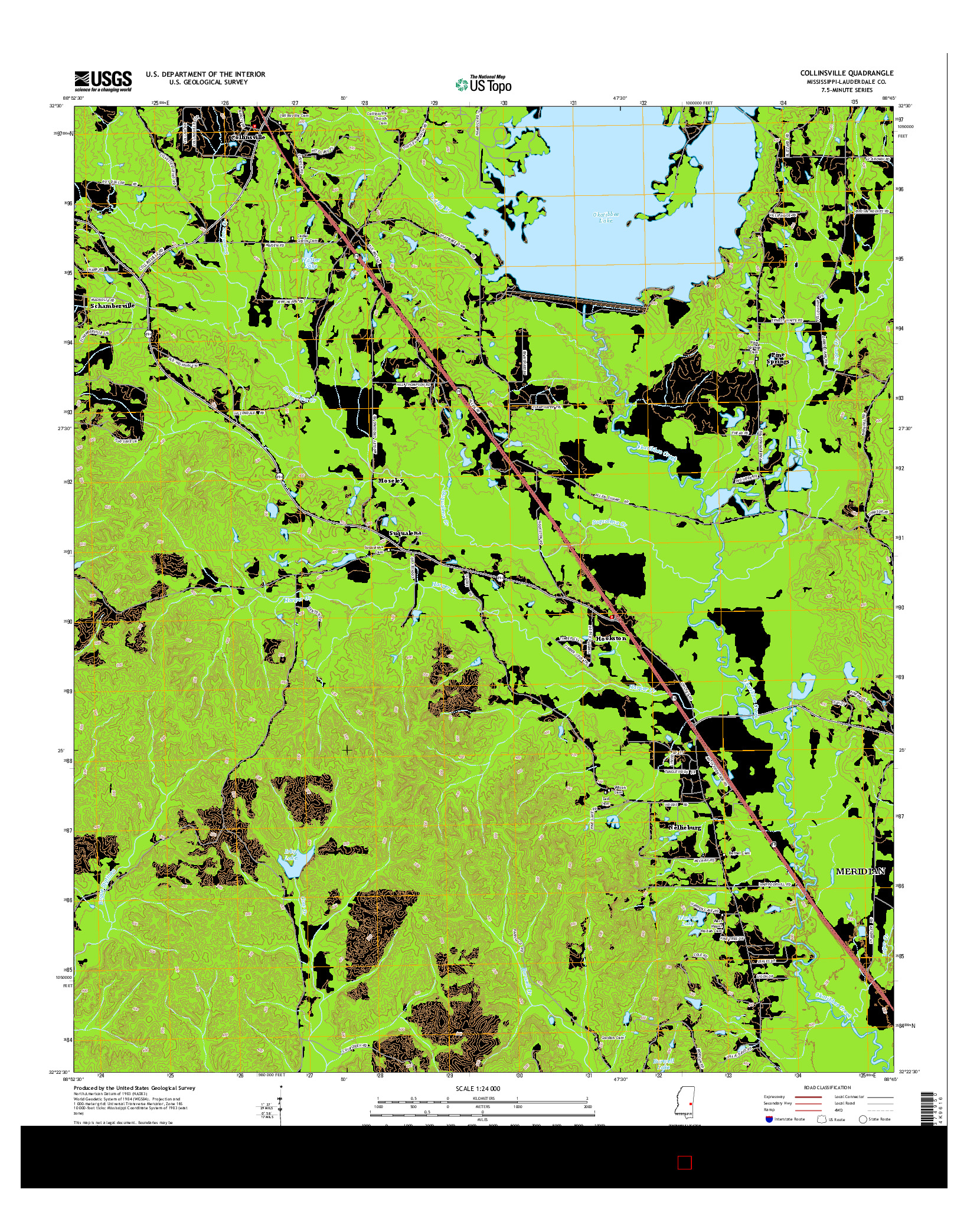 USGS US TOPO 7.5-MINUTE MAP FOR COLLINSVILLE, MS 2015