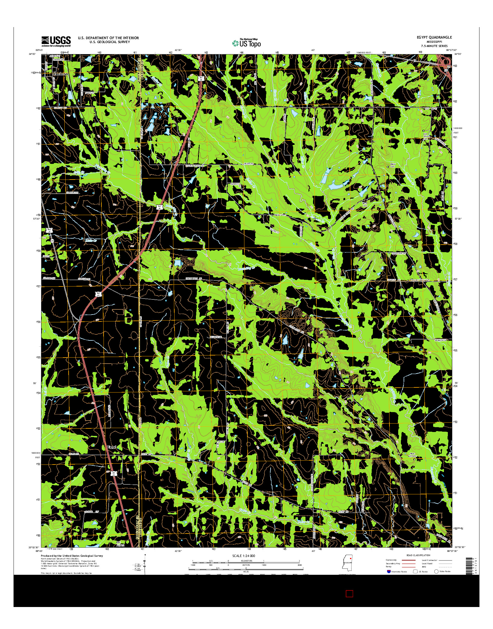 USGS US TOPO 7.5-MINUTE MAP FOR EGYPT, MS 2015