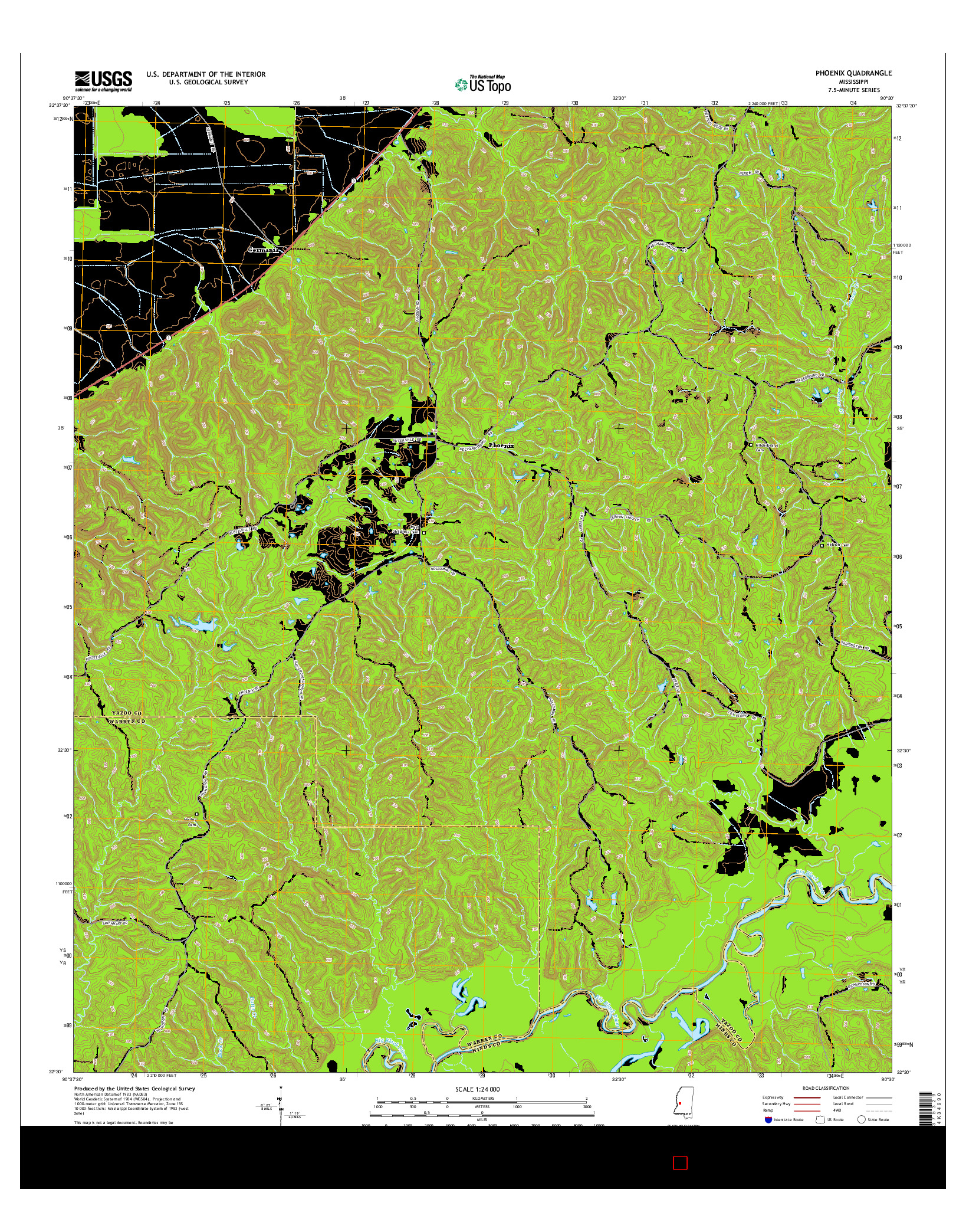 USGS US TOPO 7.5-MINUTE MAP FOR PHOENIX, MS 2015