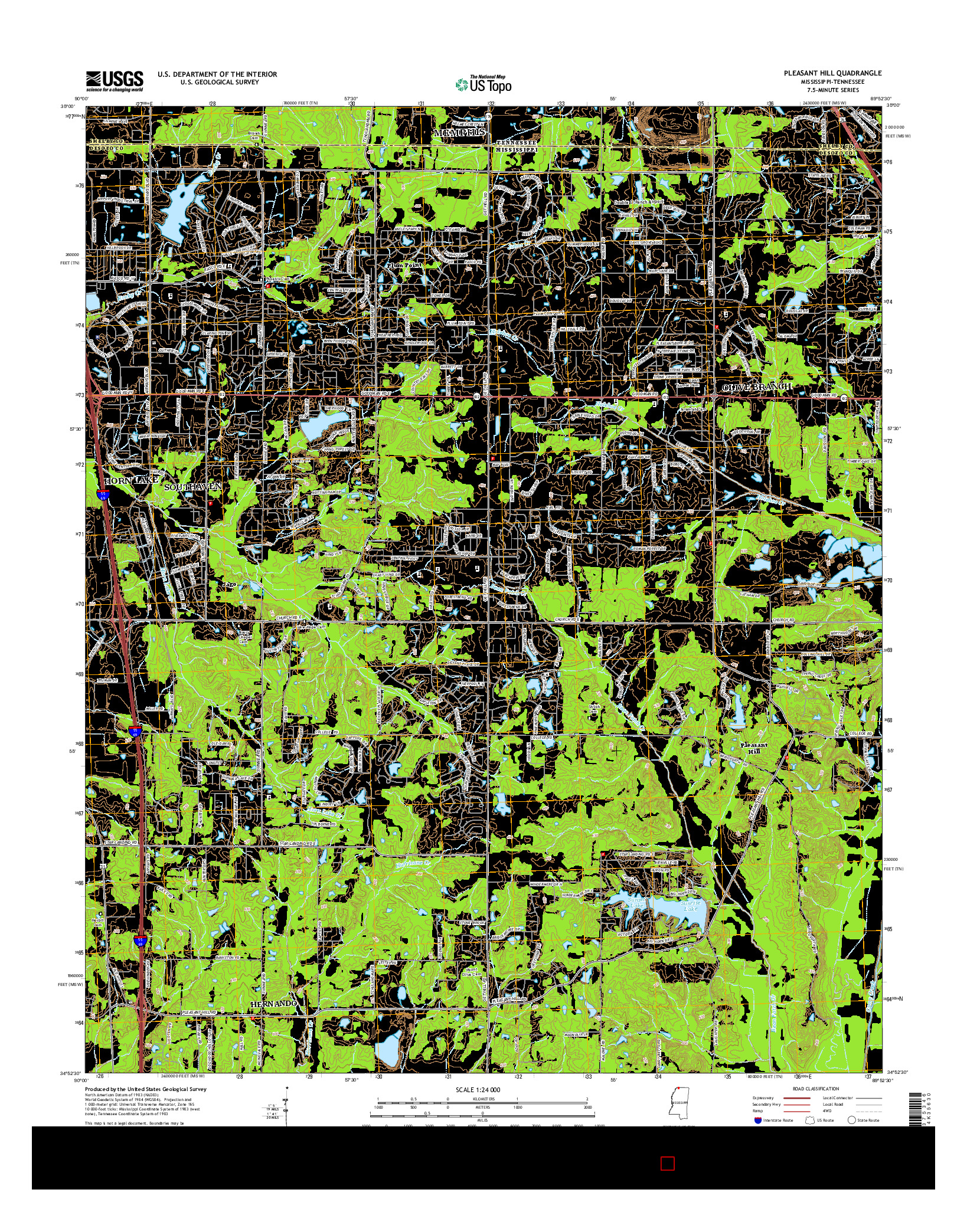 USGS US TOPO 7.5-MINUTE MAP FOR PLEASANT HILL, MS-TN 2015