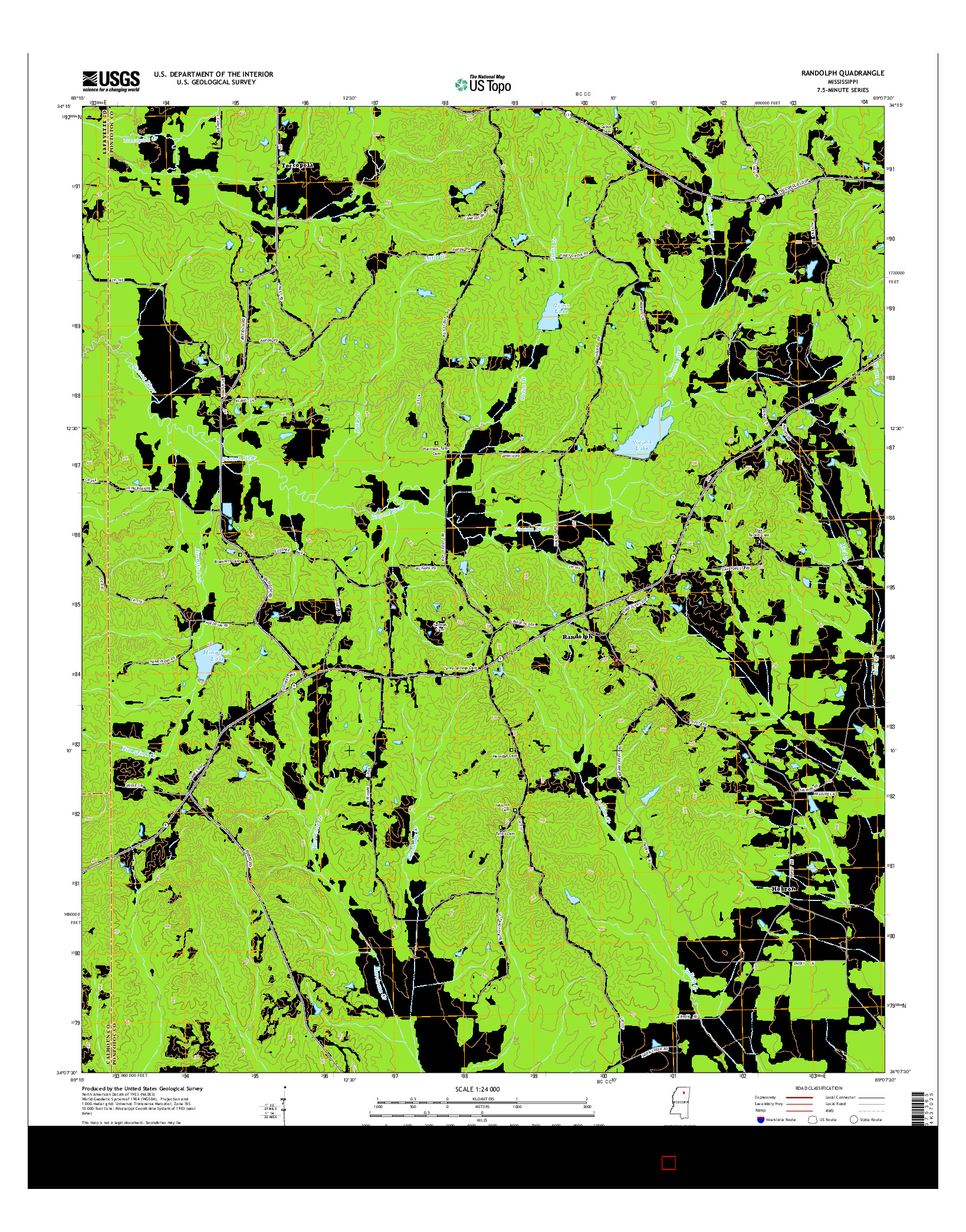 USGS US TOPO 7.5-MINUTE MAP FOR RANDOLPH, MS 2015