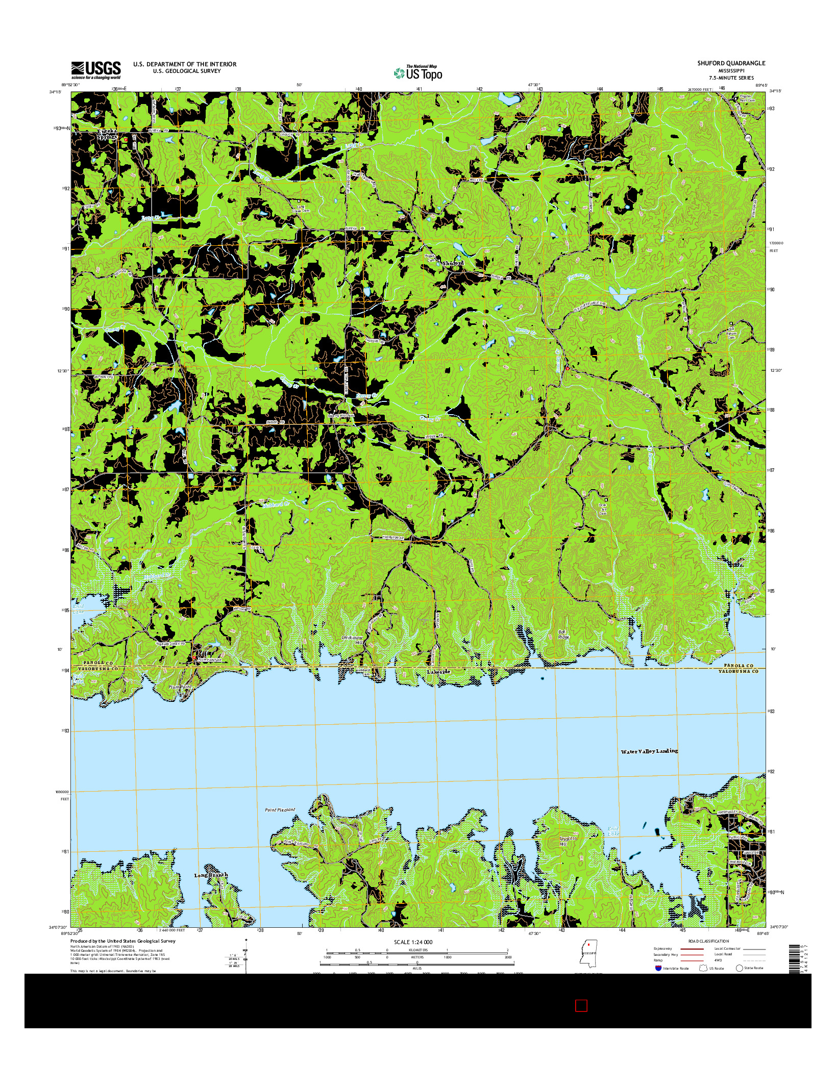USGS US TOPO 7.5-MINUTE MAP FOR SHUFORD, MS 2015