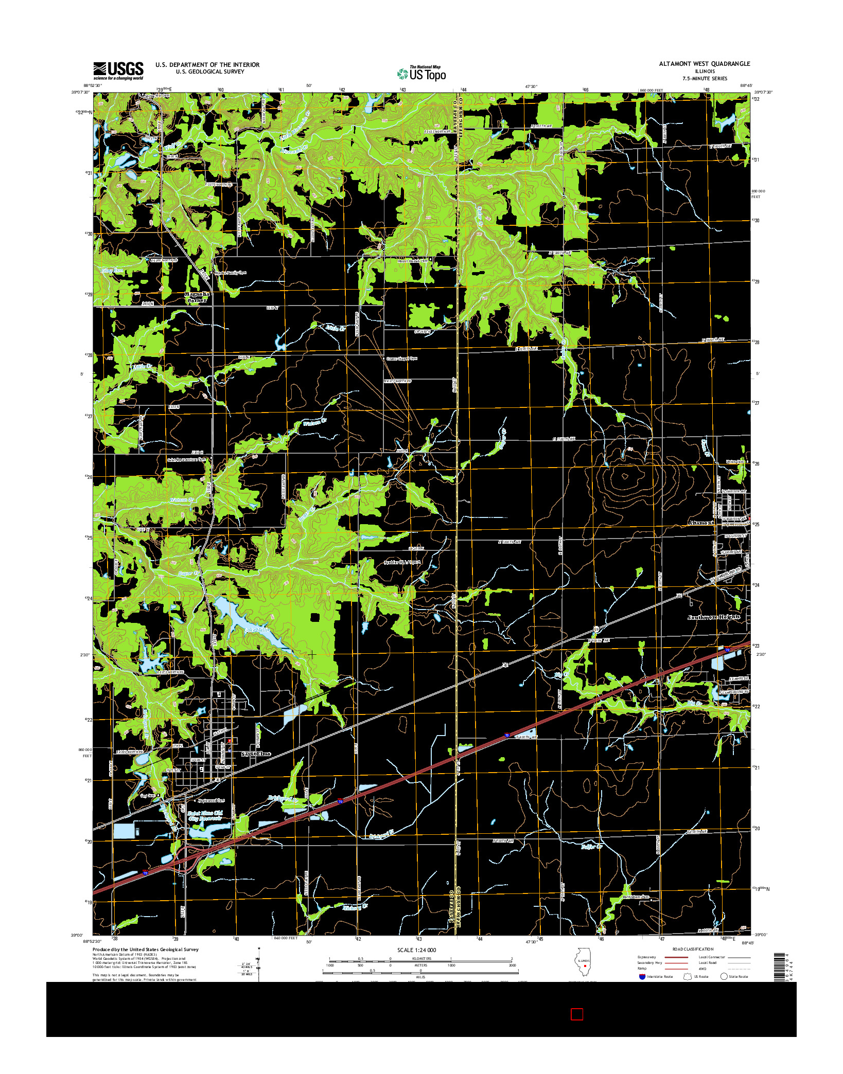 USGS US TOPO 7.5-MINUTE MAP FOR ALTAMONT WEST, IL 2015