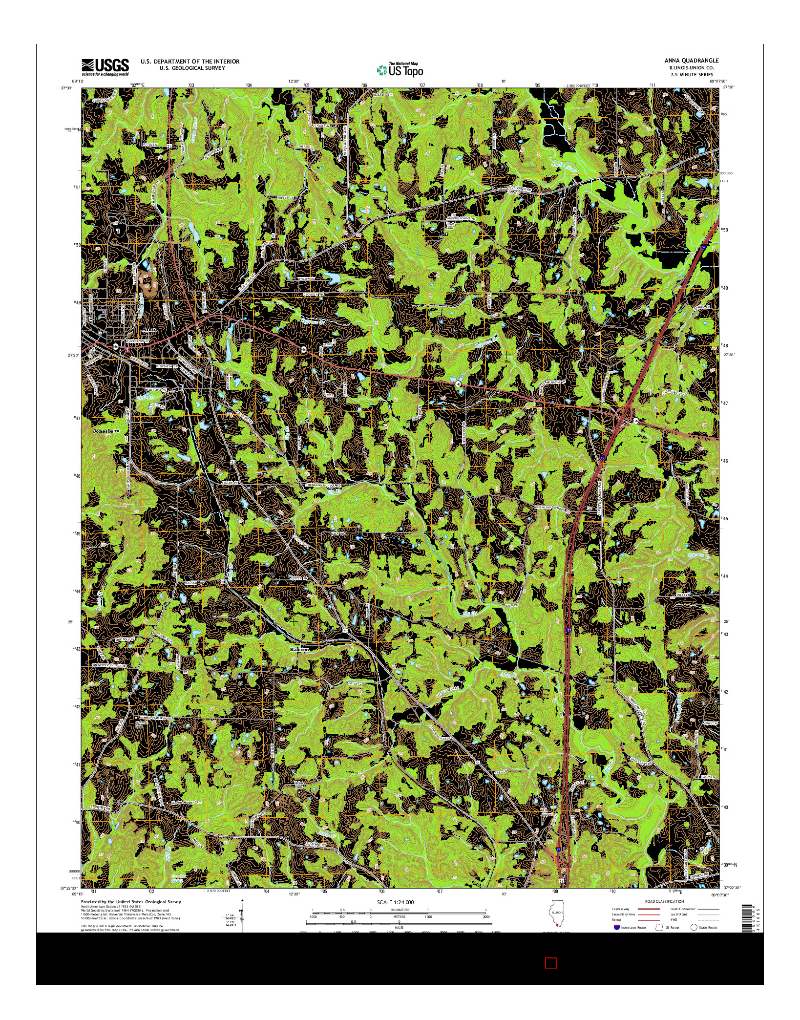 USGS US TOPO 7.5-MINUTE MAP FOR ANNA, IL 2015