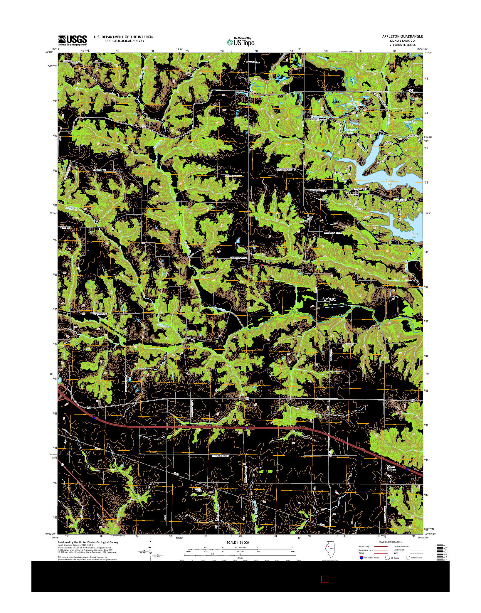 USGS US TOPO 7.5-MINUTE MAP FOR APPLETON, IL 2015