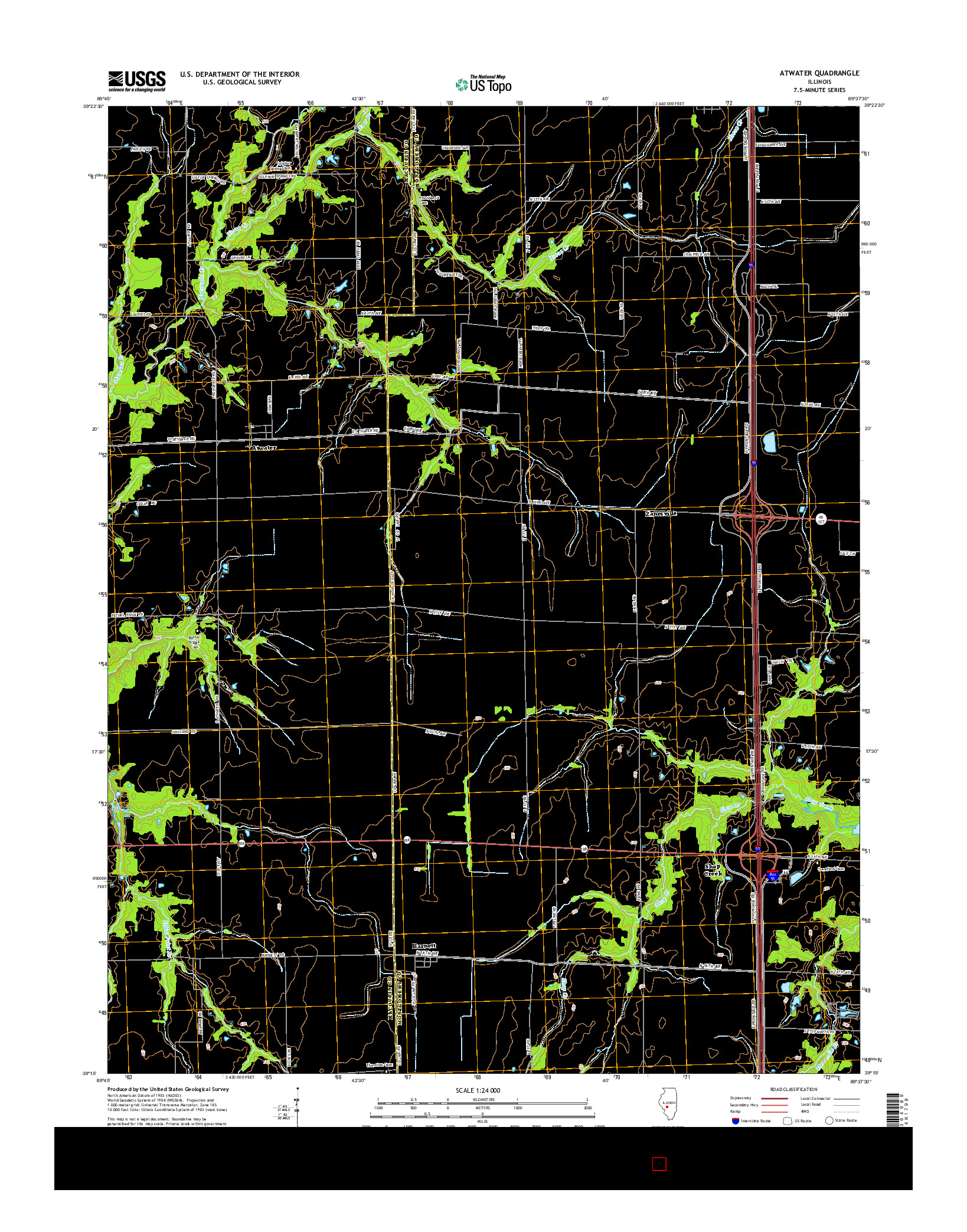 USGS US TOPO 7.5-MINUTE MAP FOR ATWATER, IL 2015