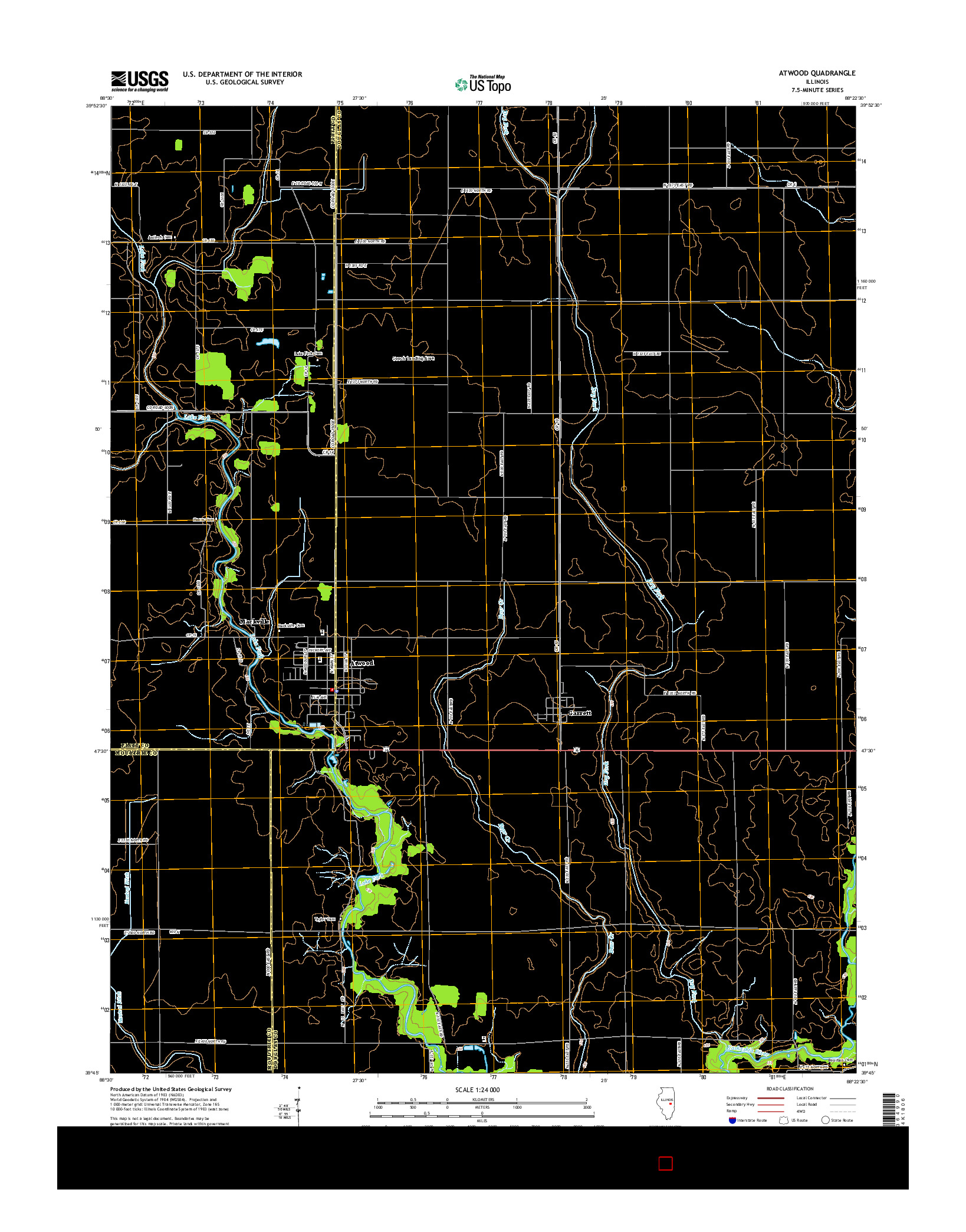 USGS US TOPO 7.5-MINUTE MAP FOR ATWOOD, IL 2015