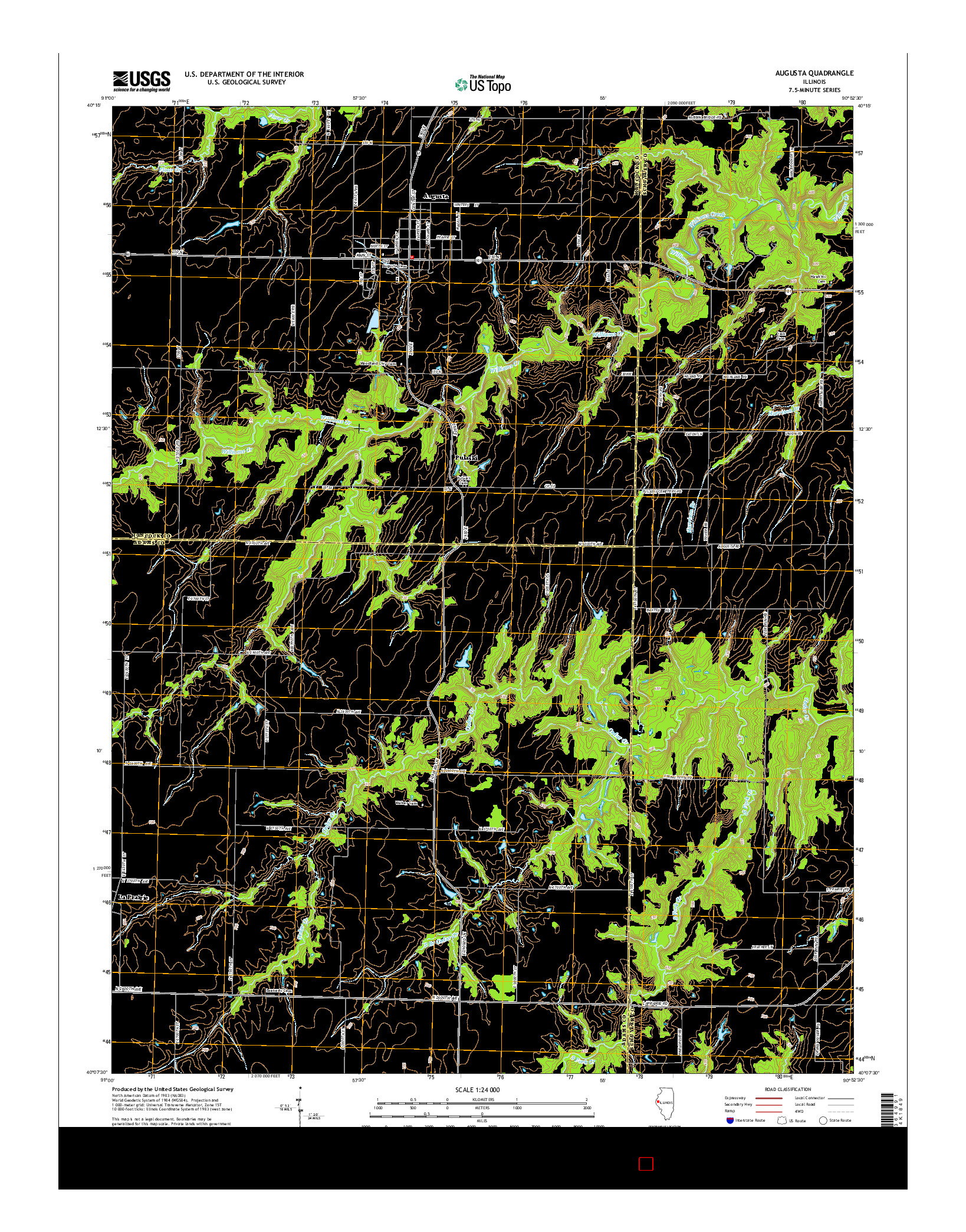 USGS US TOPO 7.5-MINUTE MAP FOR AUGUSTA, IL 2015