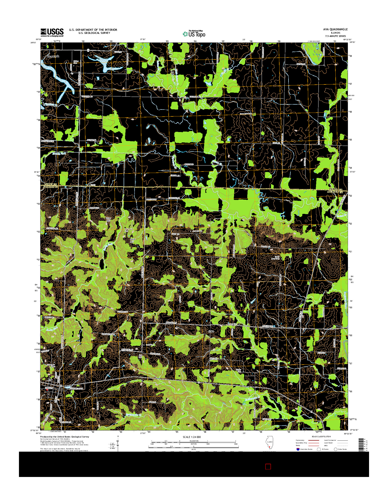 USGS US TOPO 7.5-MINUTE MAP FOR AVA, IL 2015