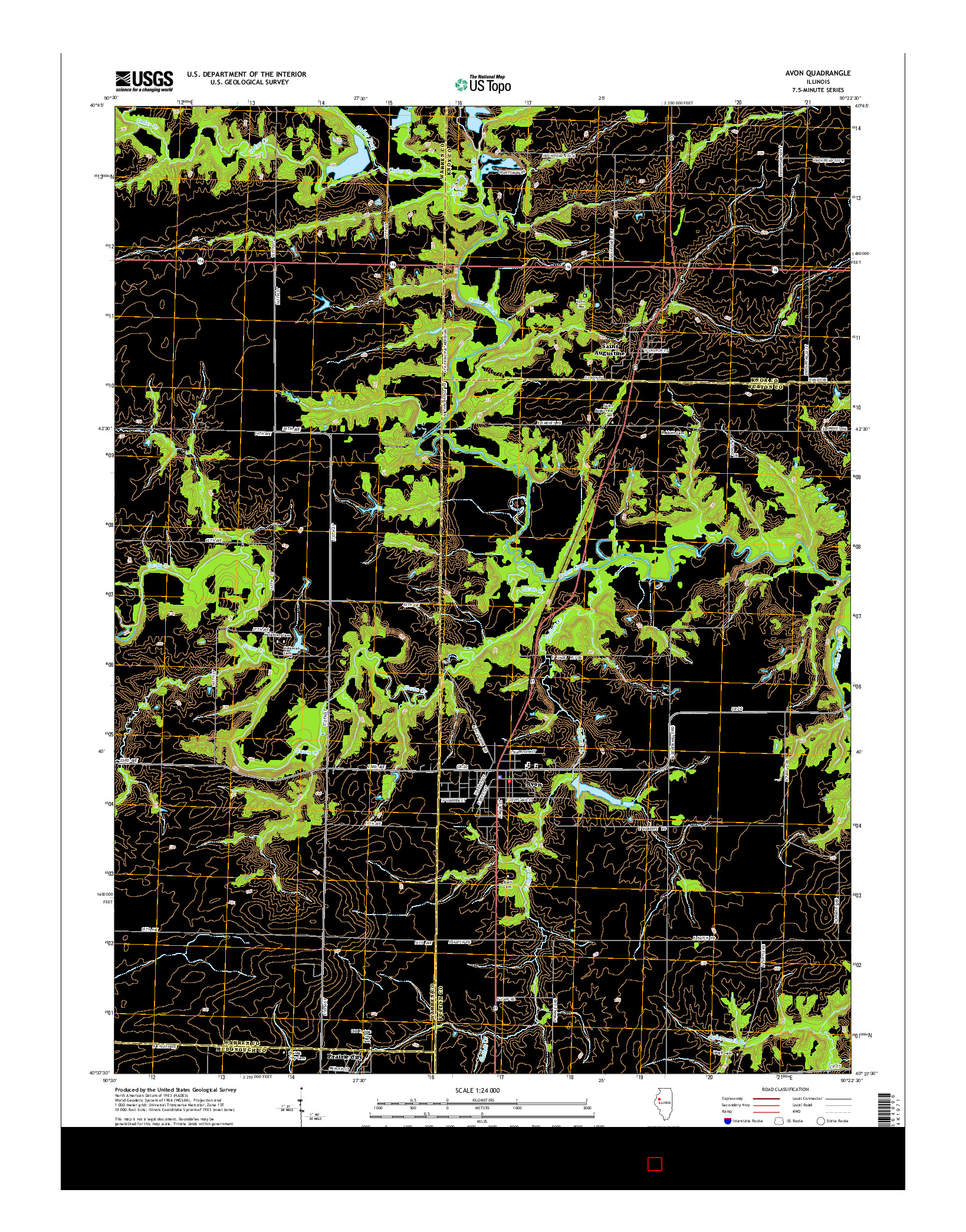 USGS US TOPO 7.5-MINUTE MAP FOR AVON, IL 2015