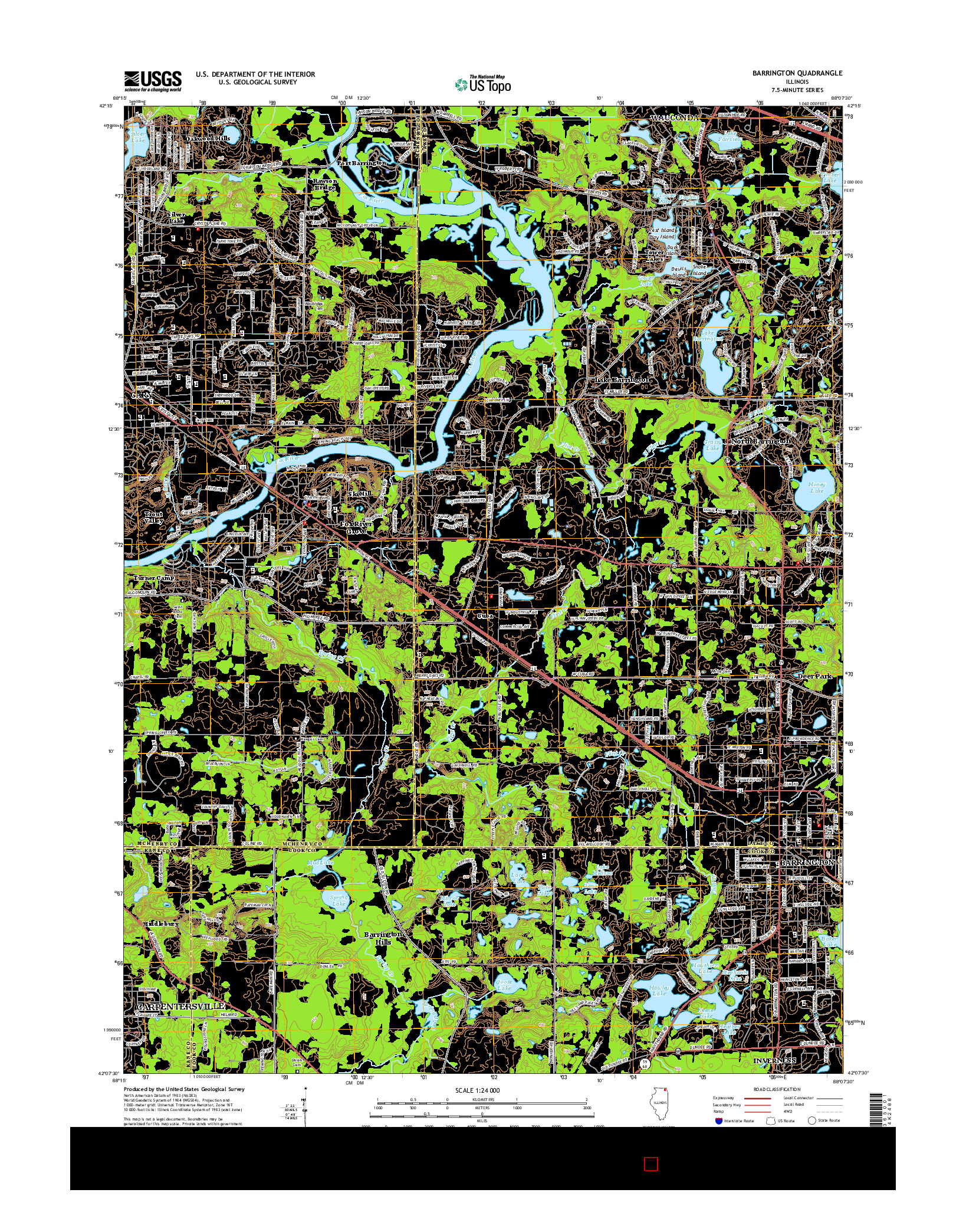 USGS US TOPO 7.5-MINUTE MAP FOR BARRINGTON, IL 2015