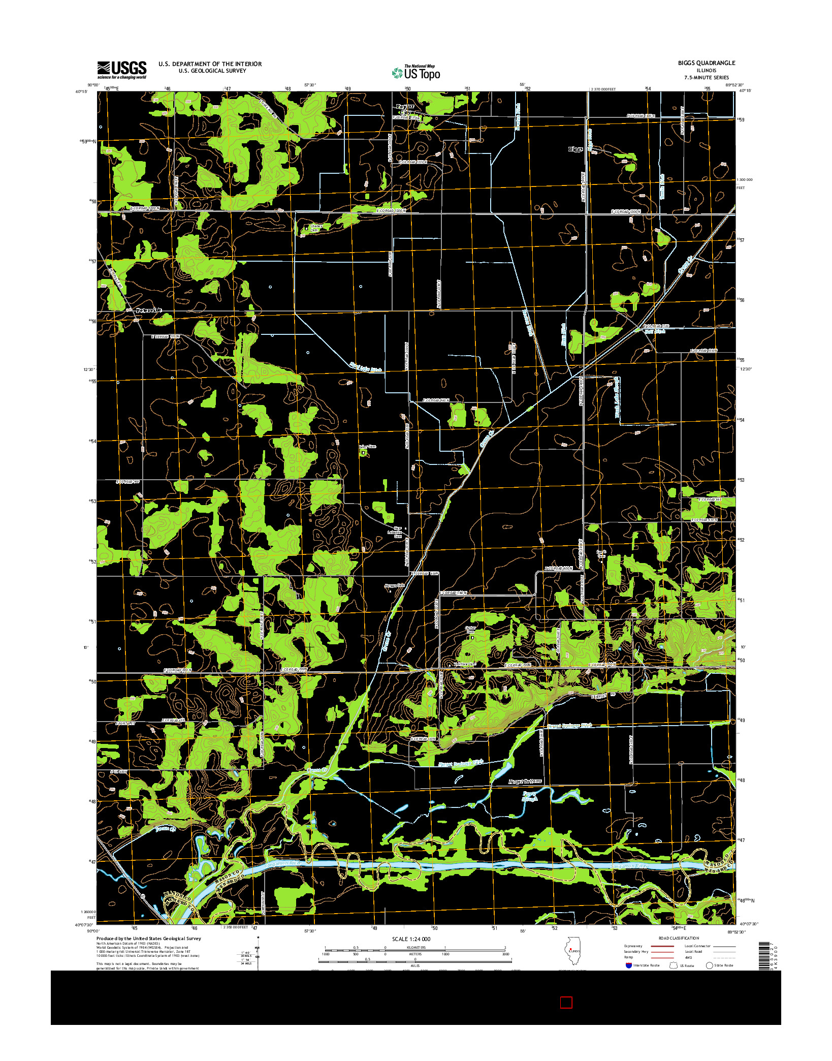 USGS US TOPO 7.5-MINUTE MAP FOR BIGGS, IL 2015