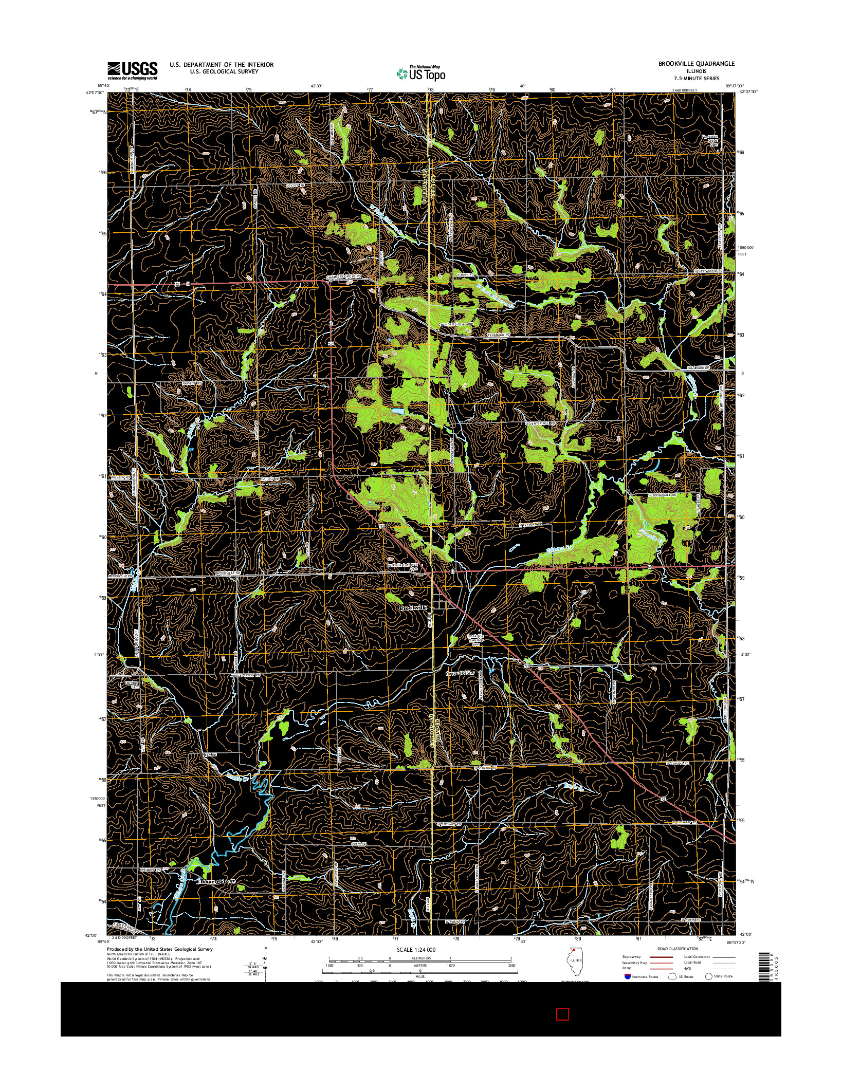 USGS US TOPO 7.5-MINUTE MAP FOR BROOKVILLE, IL 2015