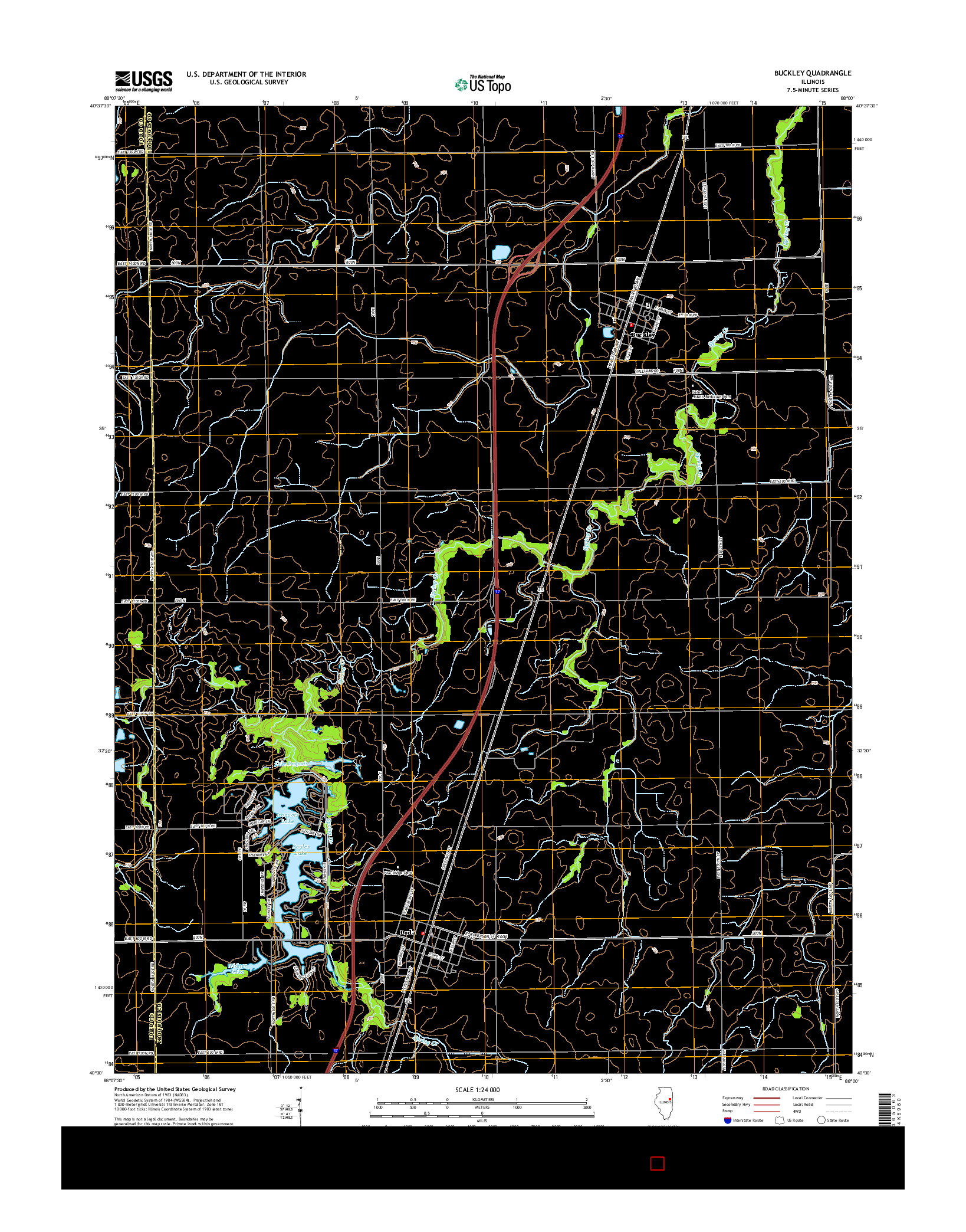 USGS US TOPO 7.5-MINUTE MAP FOR BUCKLEY, IL 2015