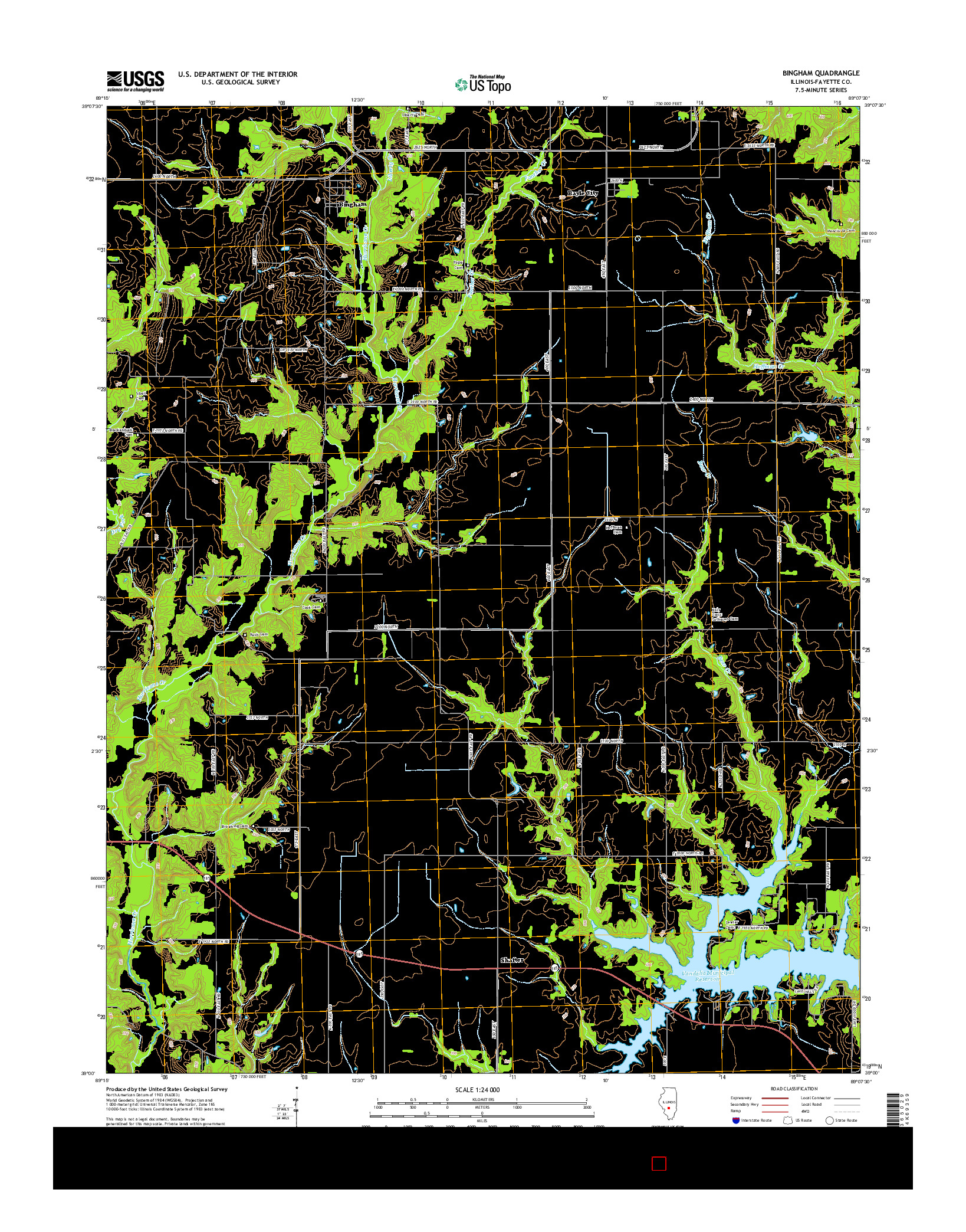 USGS US TOPO 7.5-MINUTE MAP FOR BINGHAM, IL 2015