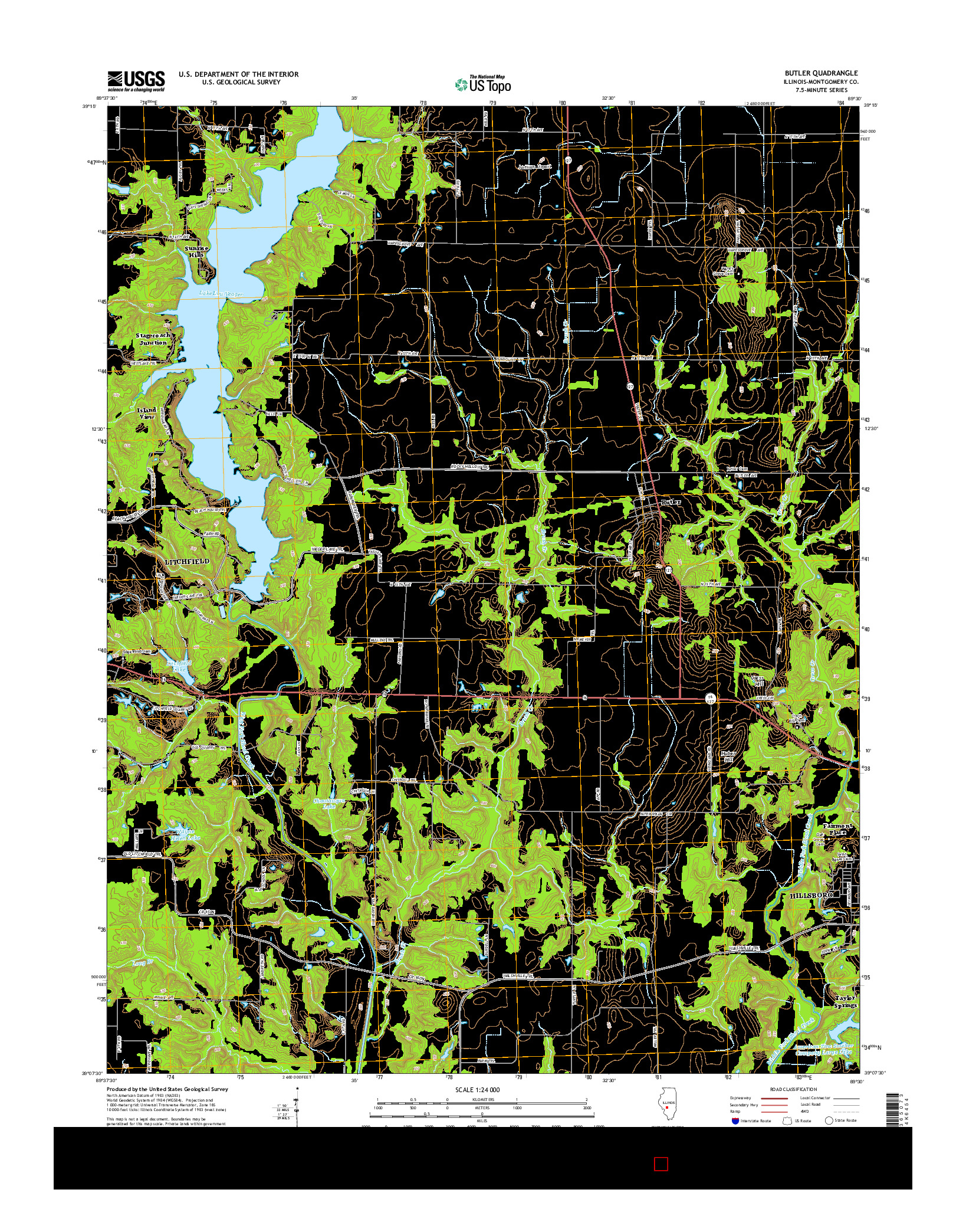 USGS US TOPO 7.5-MINUTE MAP FOR BUTLER, IL 2015
