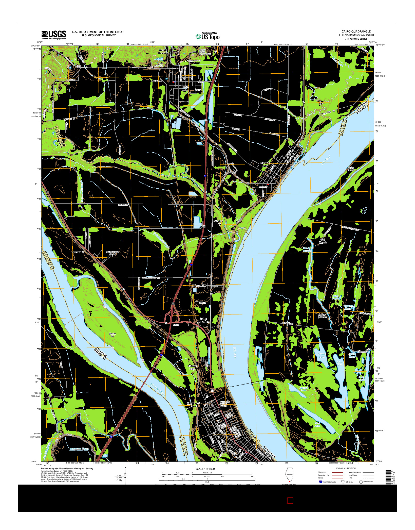 USGS US TOPO 7.5-MINUTE MAP FOR CAIRO, IL-KY-MO 2015
