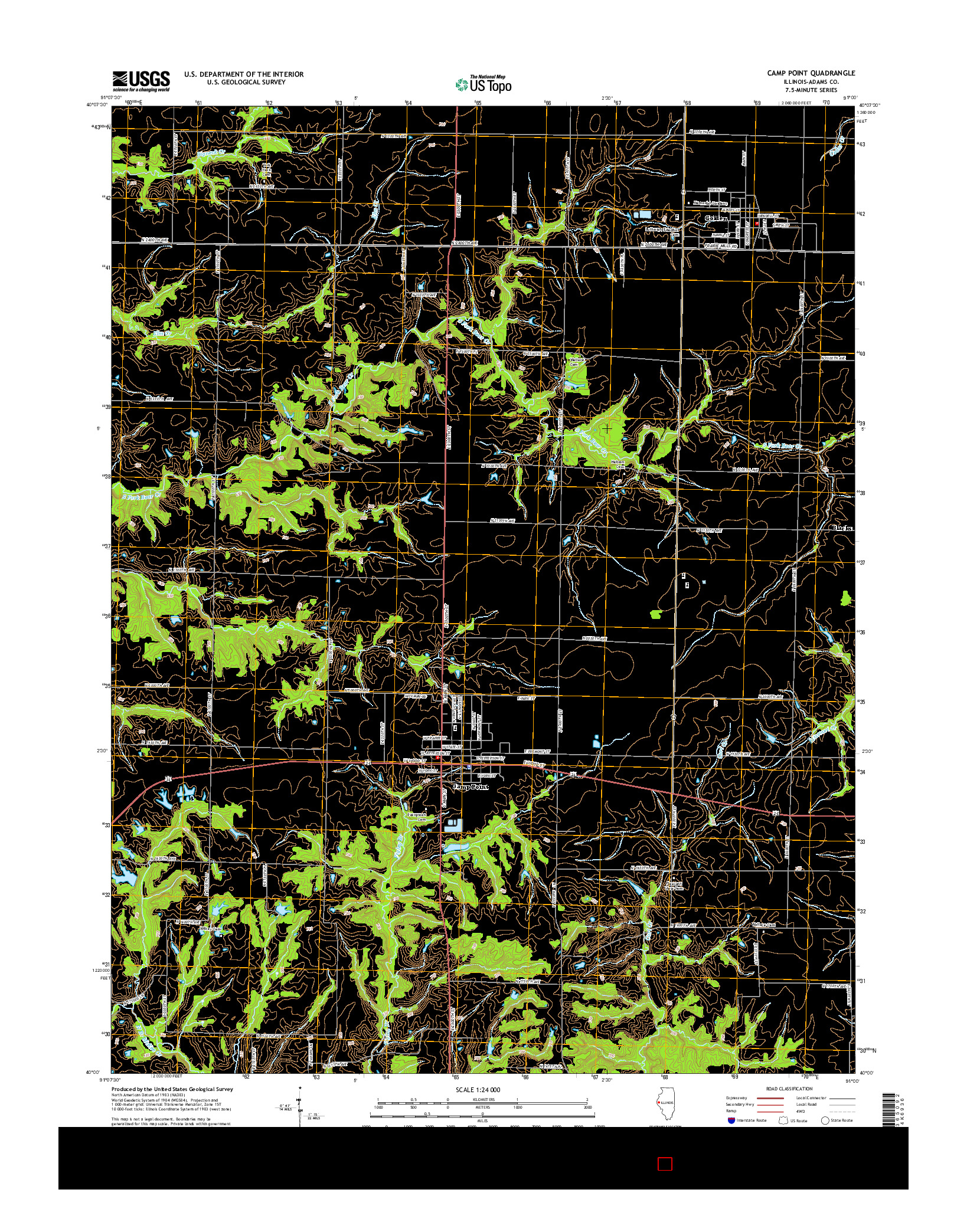 USGS US TOPO 7.5-MINUTE MAP FOR CAMP POINT, IL 2015