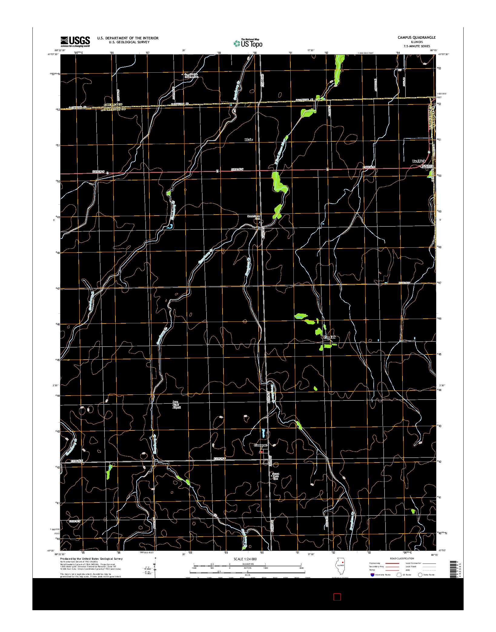USGS US TOPO 7.5-MINUTE MAP FOR CAMPUS, IL 2015