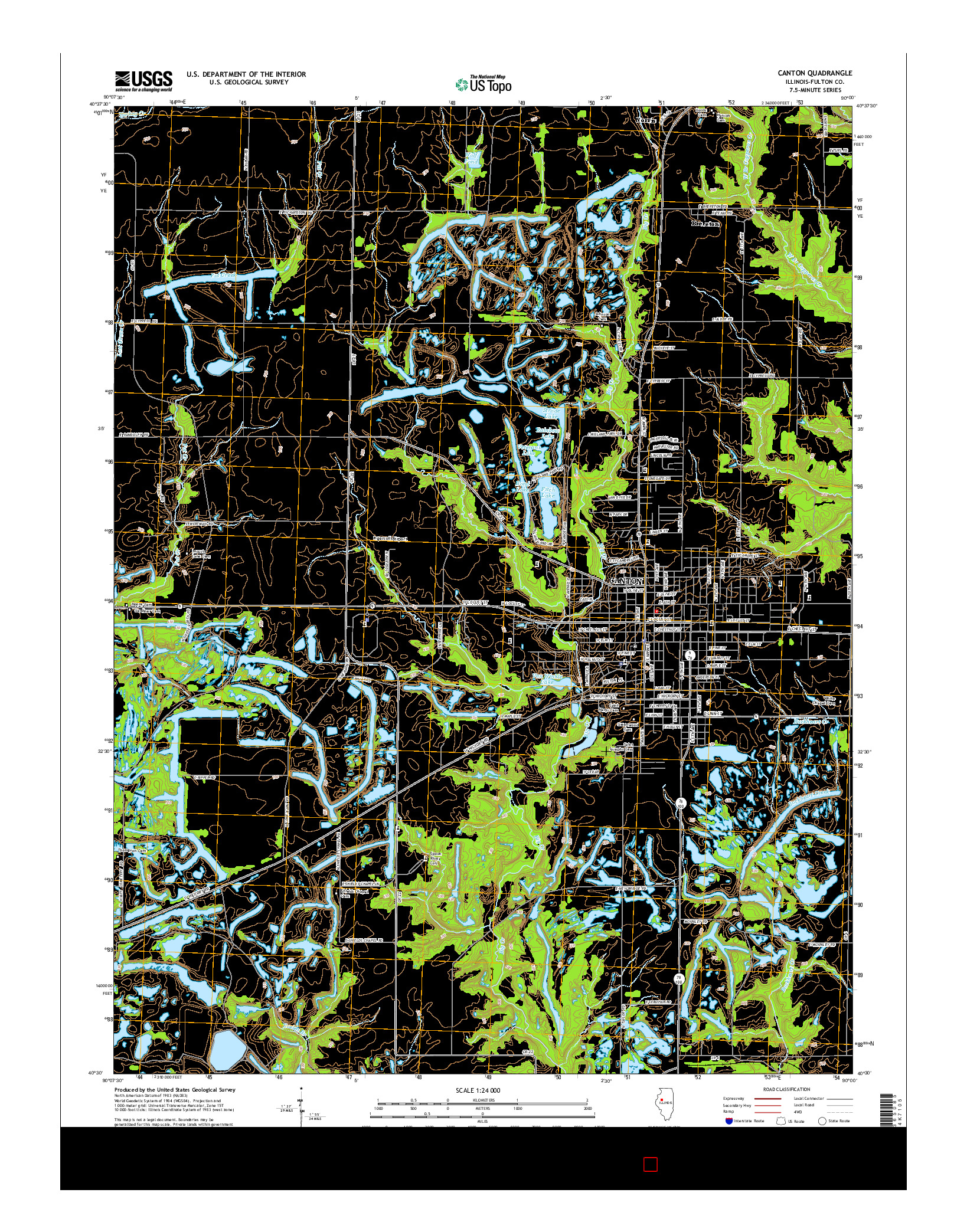 USGS US TOPO 7.5-MINUTE MAP FOR CANTON, IL 2015