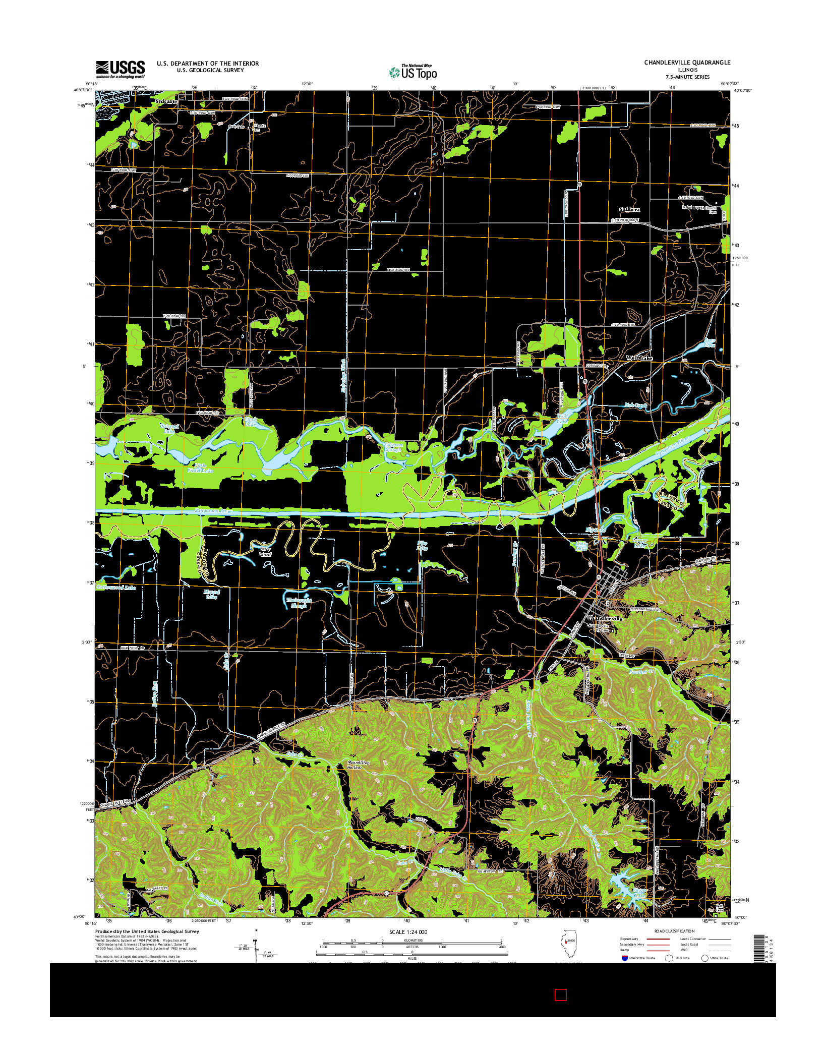 USGS US TOPO 7.5-MINUTE MAP FOR CHANDLERVILLE, IL 2015