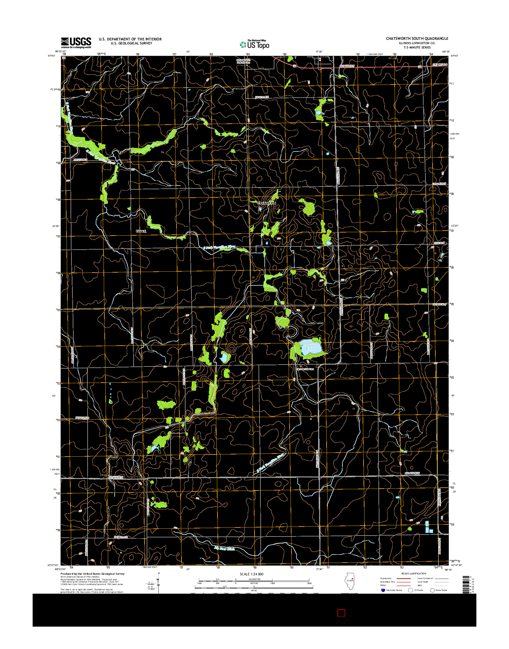 USGS US TOPO 7.5-MINUTE MAP FOR CHATSWORTH SOUTH, IL 2015