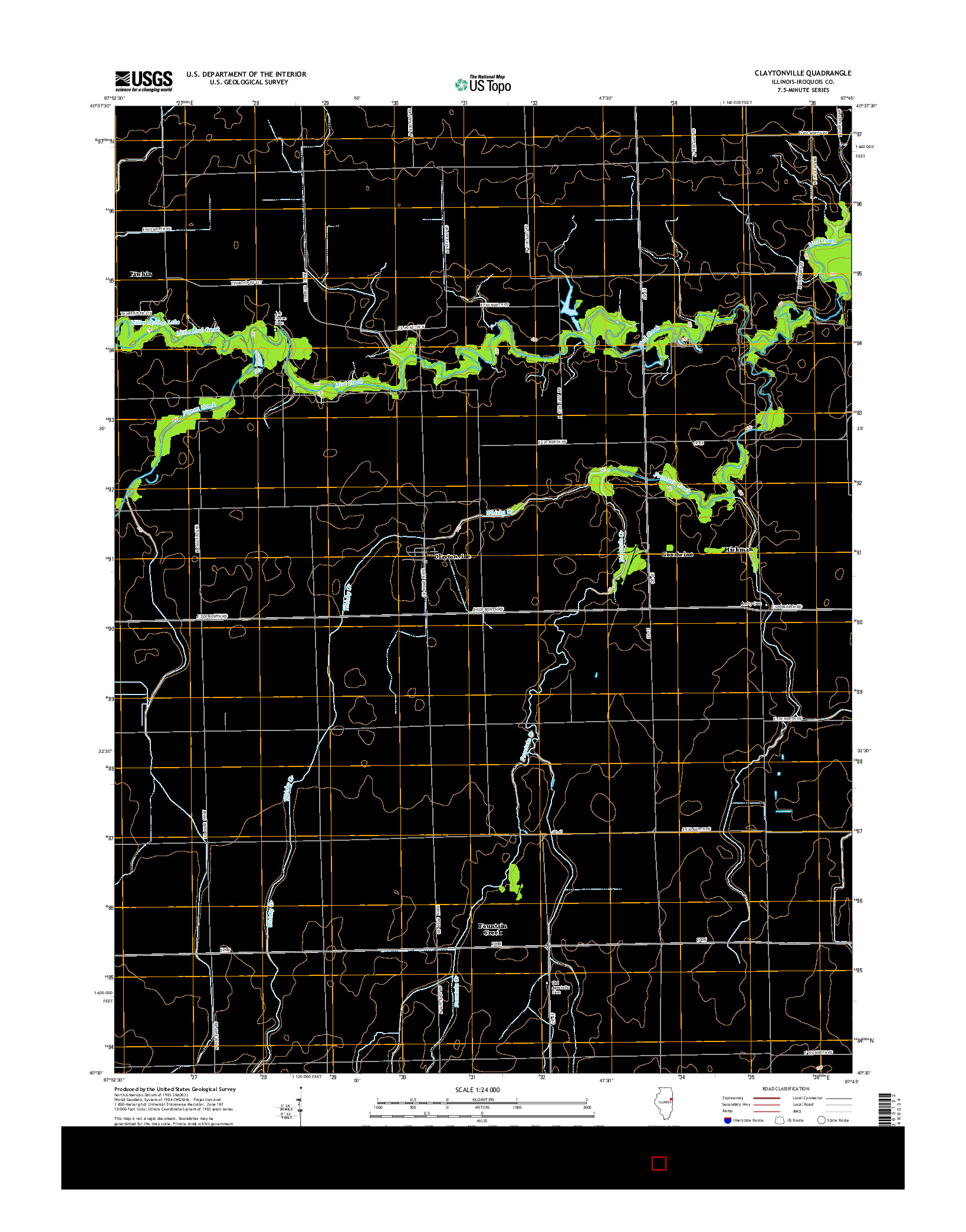 USGS US TOPO 7.5-MINUTE MAP FOR CLAYTONVILLE, IL 2015