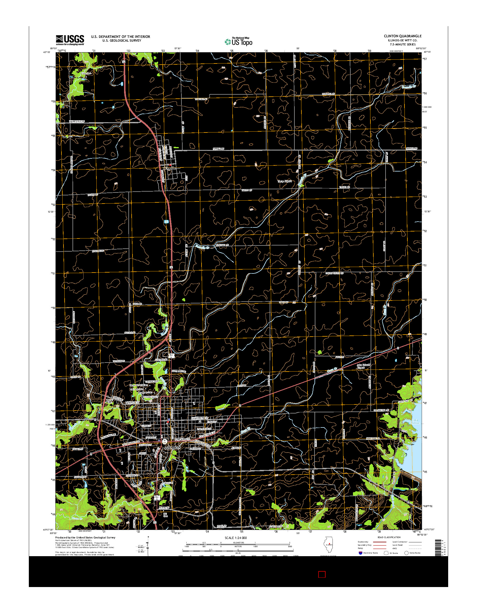 USGS US TOPO 7.5-MINUTE MAP FOR CLINTON, IL 2015