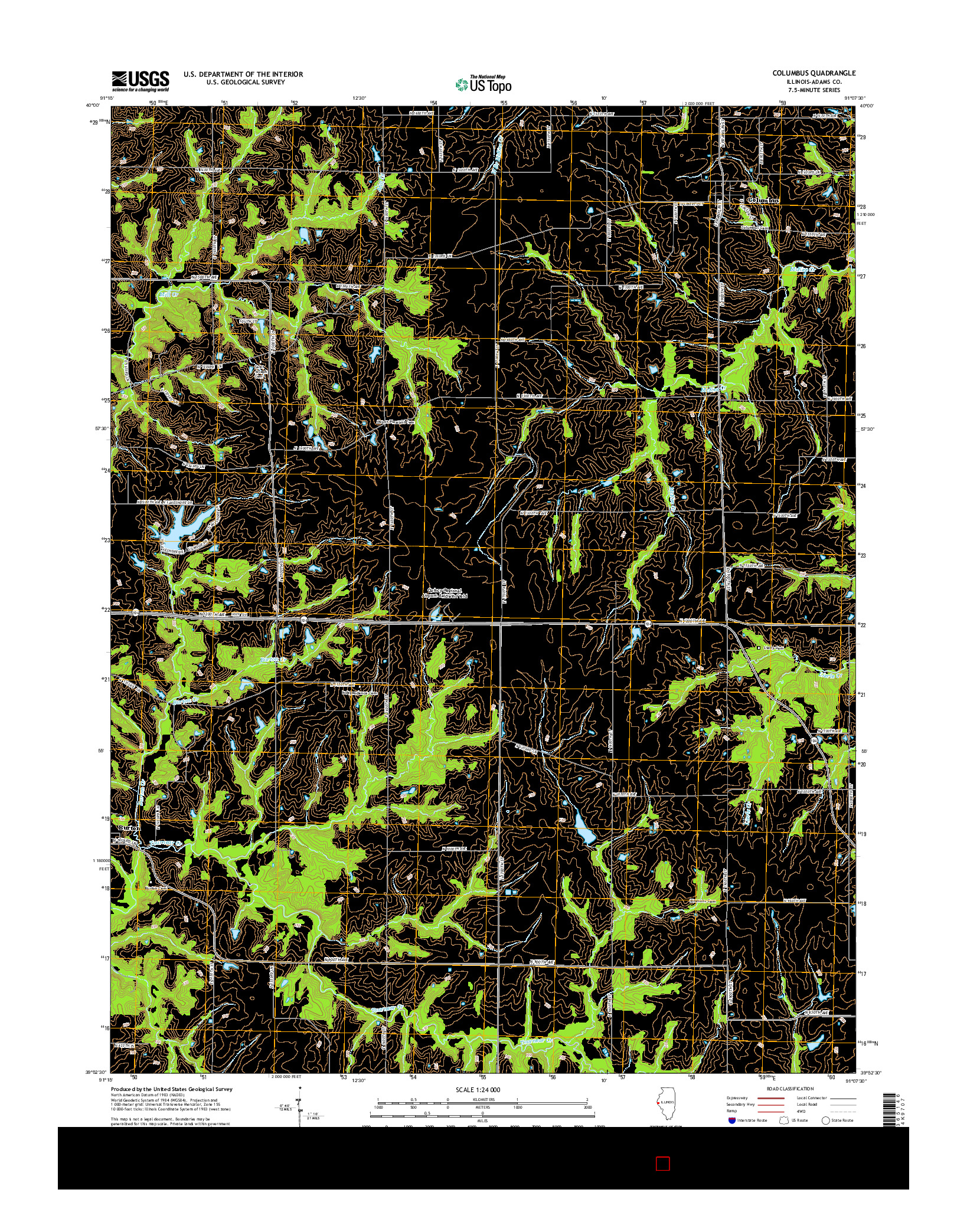USGS US TOPO 7.5-MINUTE MAP FOR COLUMBUS, IL 2015