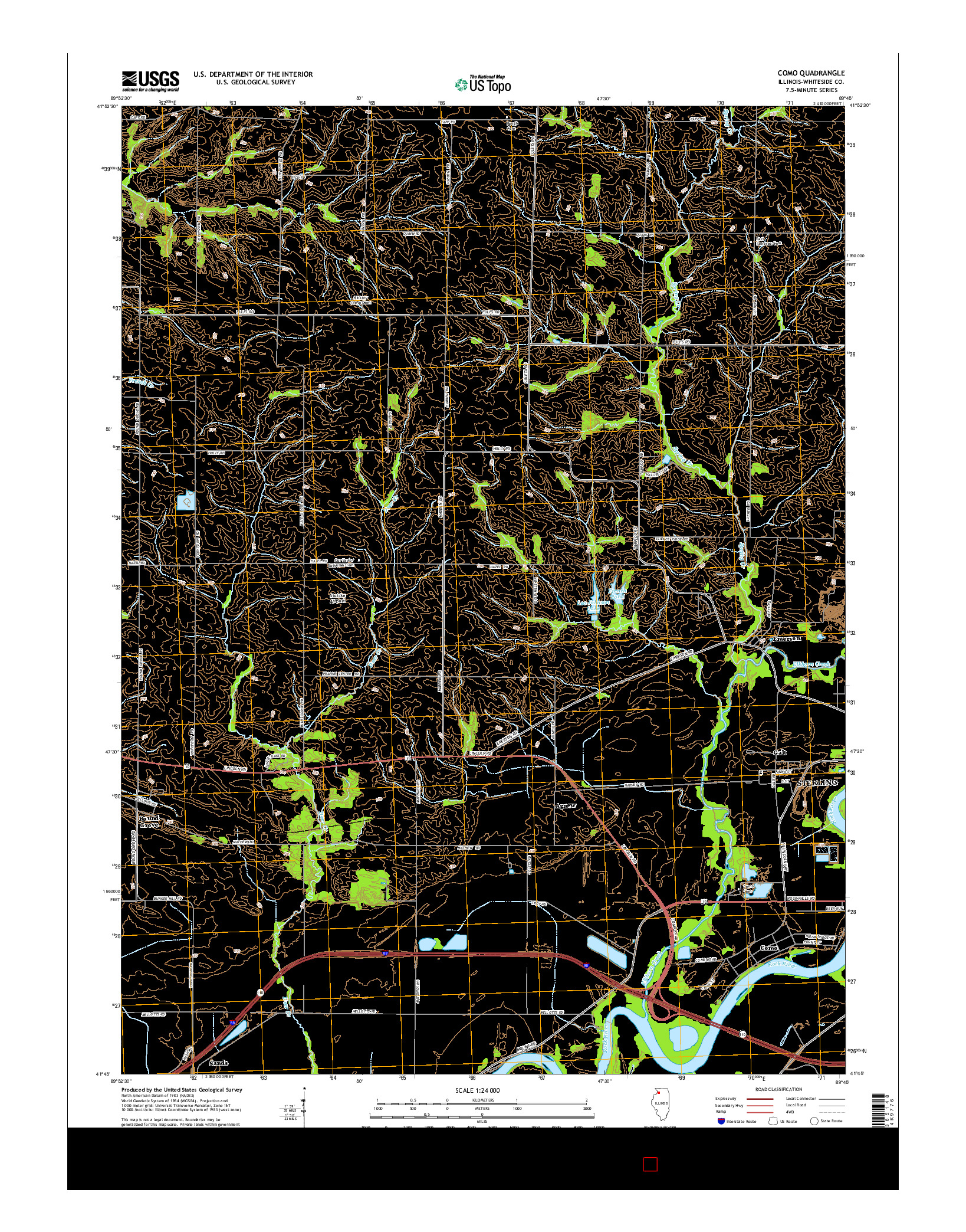 USGS US TOPO 7.5-MINUTE MAP FOR COMO, IL 2015