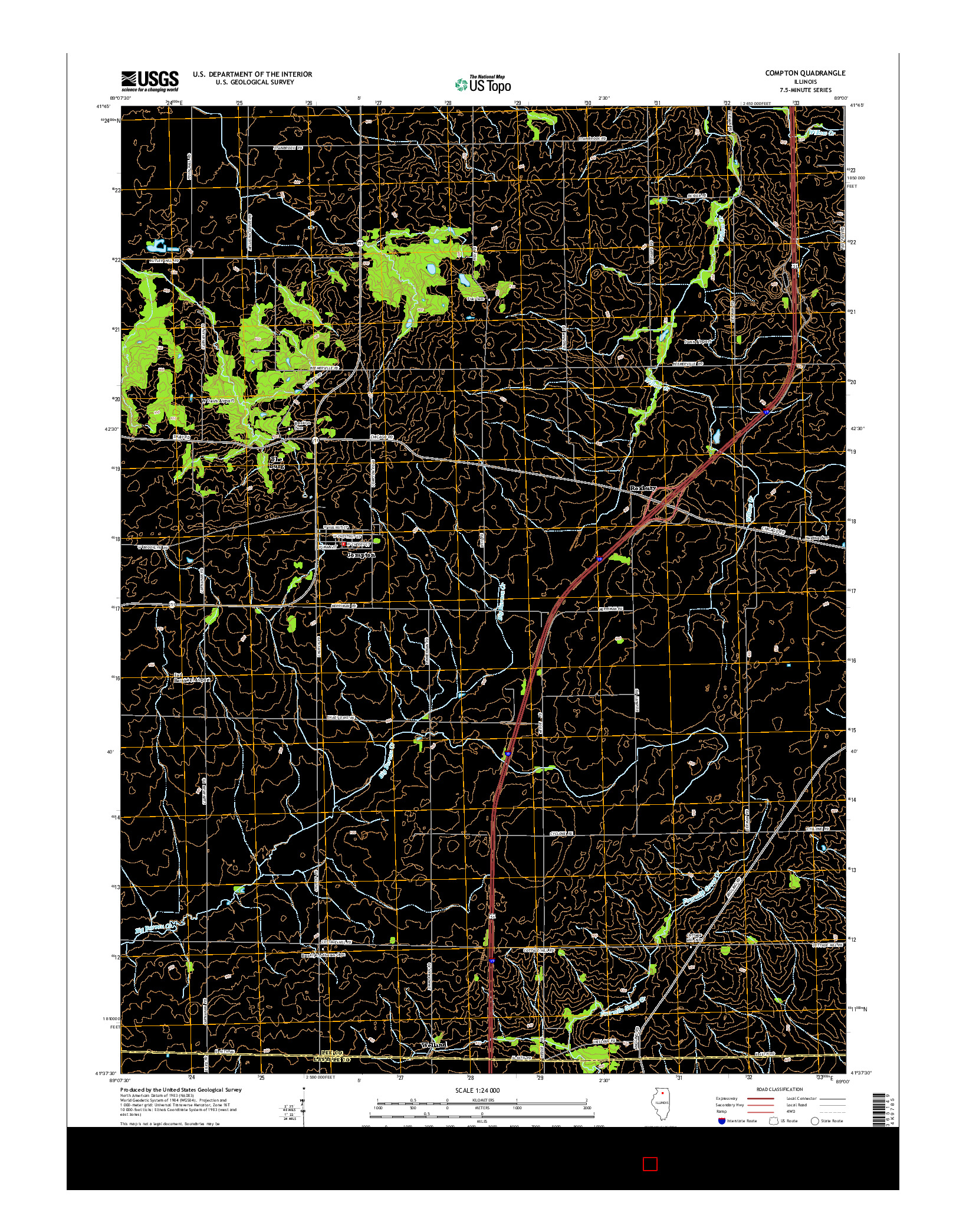 USGS US TOPO 7.5-MINUTE MAP FOR COMPTON, IL 2015