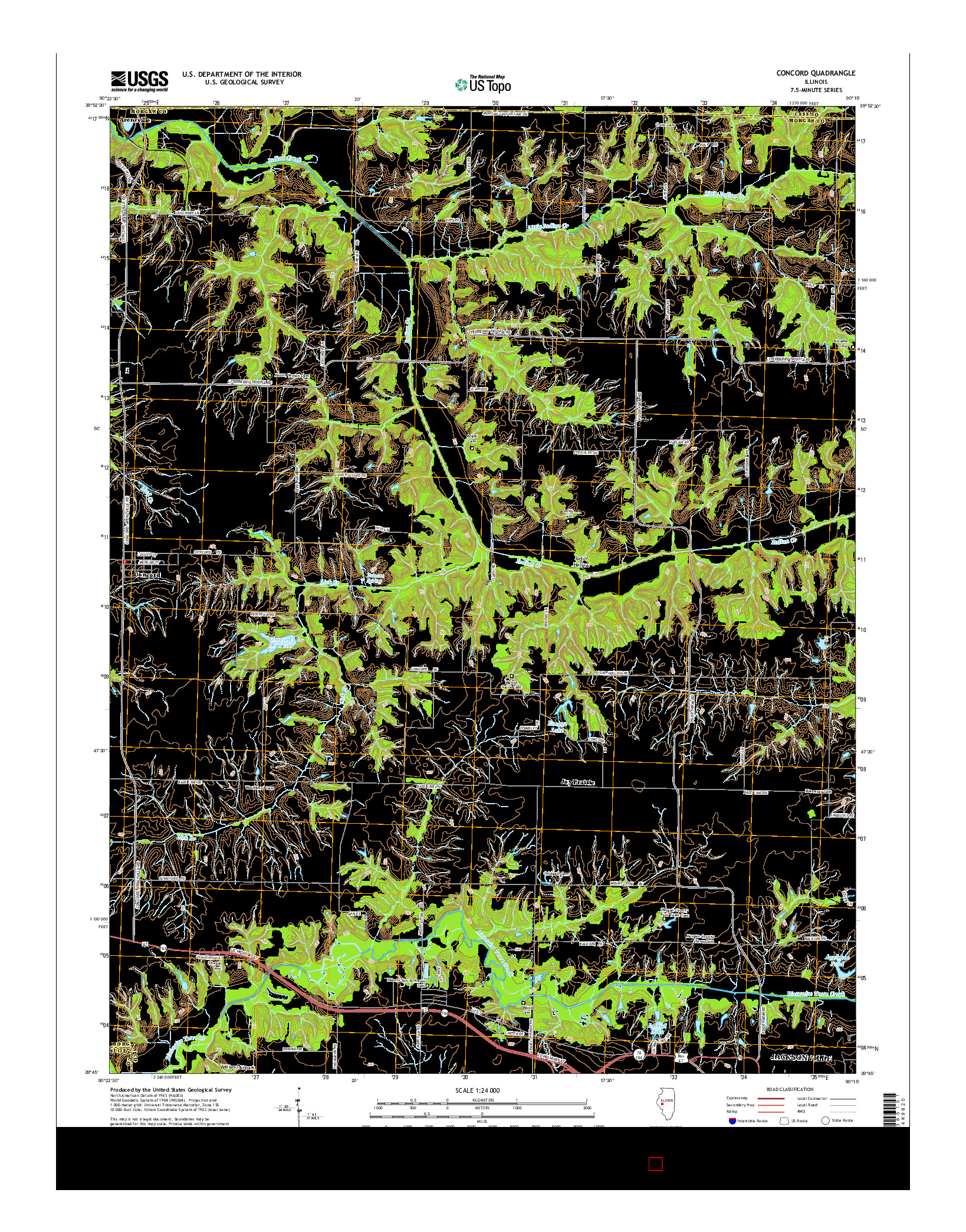 USGS US TOPO 7.5-MINUTE MAP FOR CONCORD, IL 2015