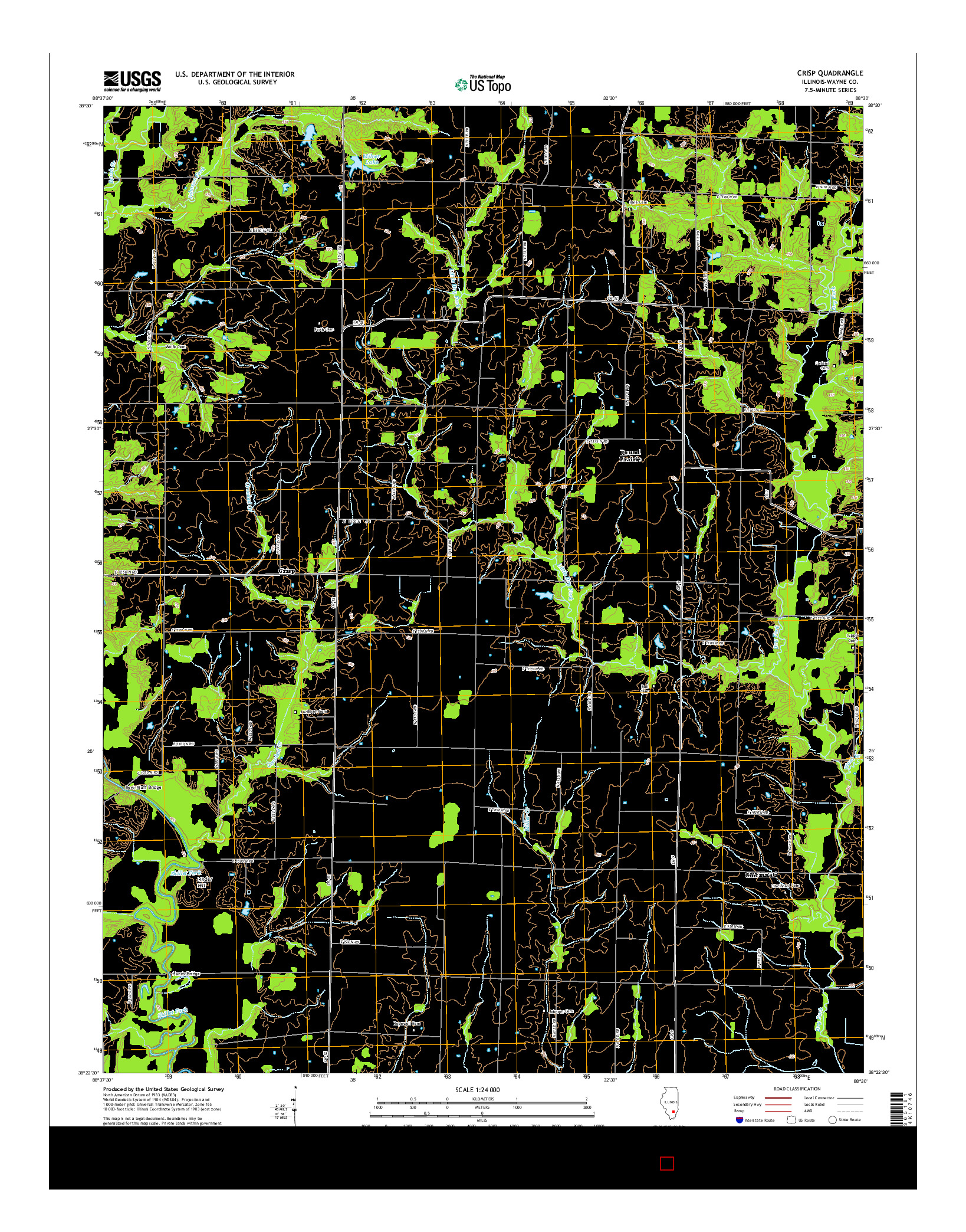 USGS US TOPO 7.5-MINUTE MAP FOR CRISP, IL 2015
