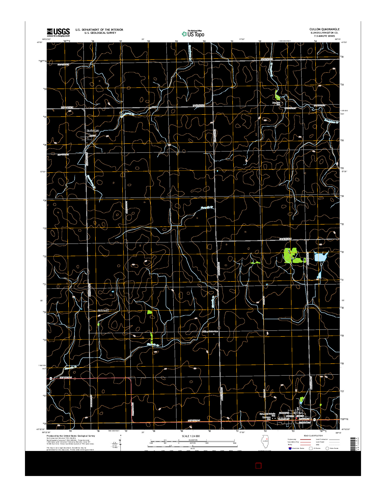 USGS US TOPO 7.5-MINUTE MAP FOR CULLOM, IL 2015