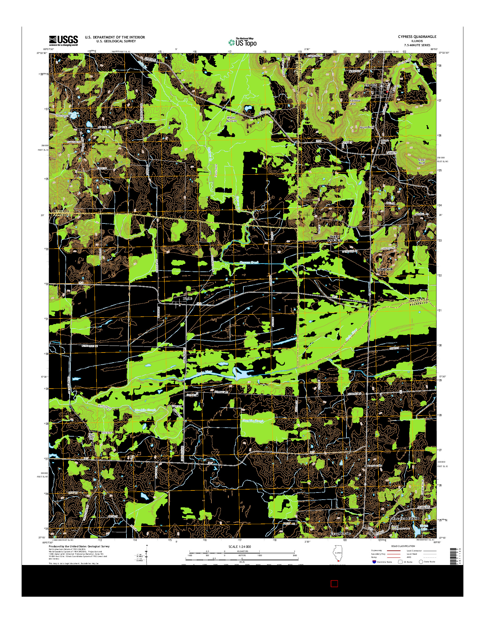 USGS US TOPO 7.5-MINUTE MAP FOR CYPRESS, IL 2015