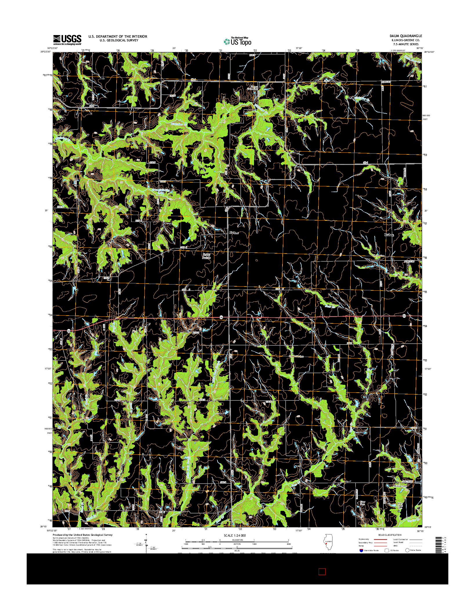 USGS US TOPO 7.5-MINUTE MAP FOR DAUM, IL 2015
