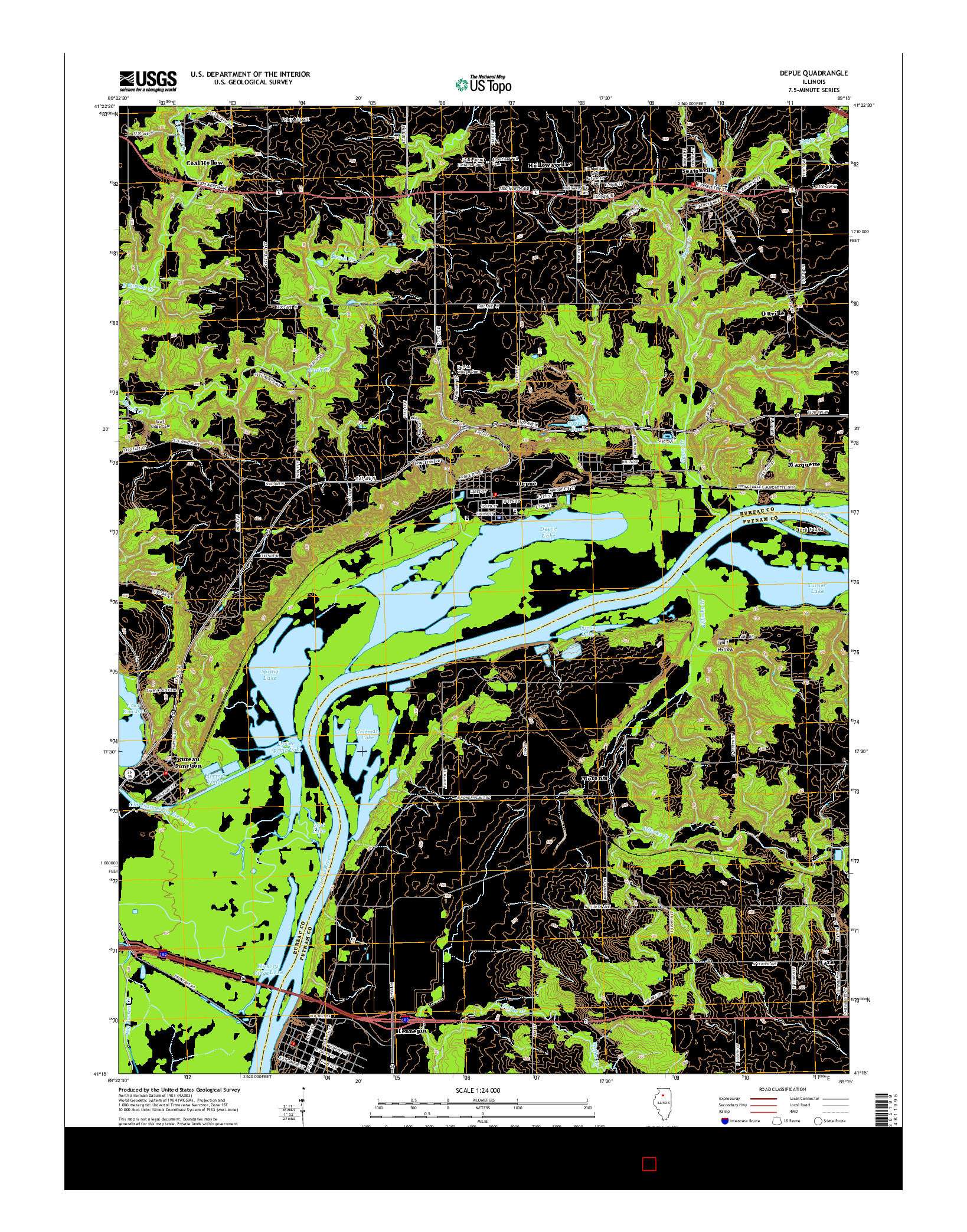 USGS US TOPO 7.5-MINUTE MAP FOR DEPUE, IL 2015