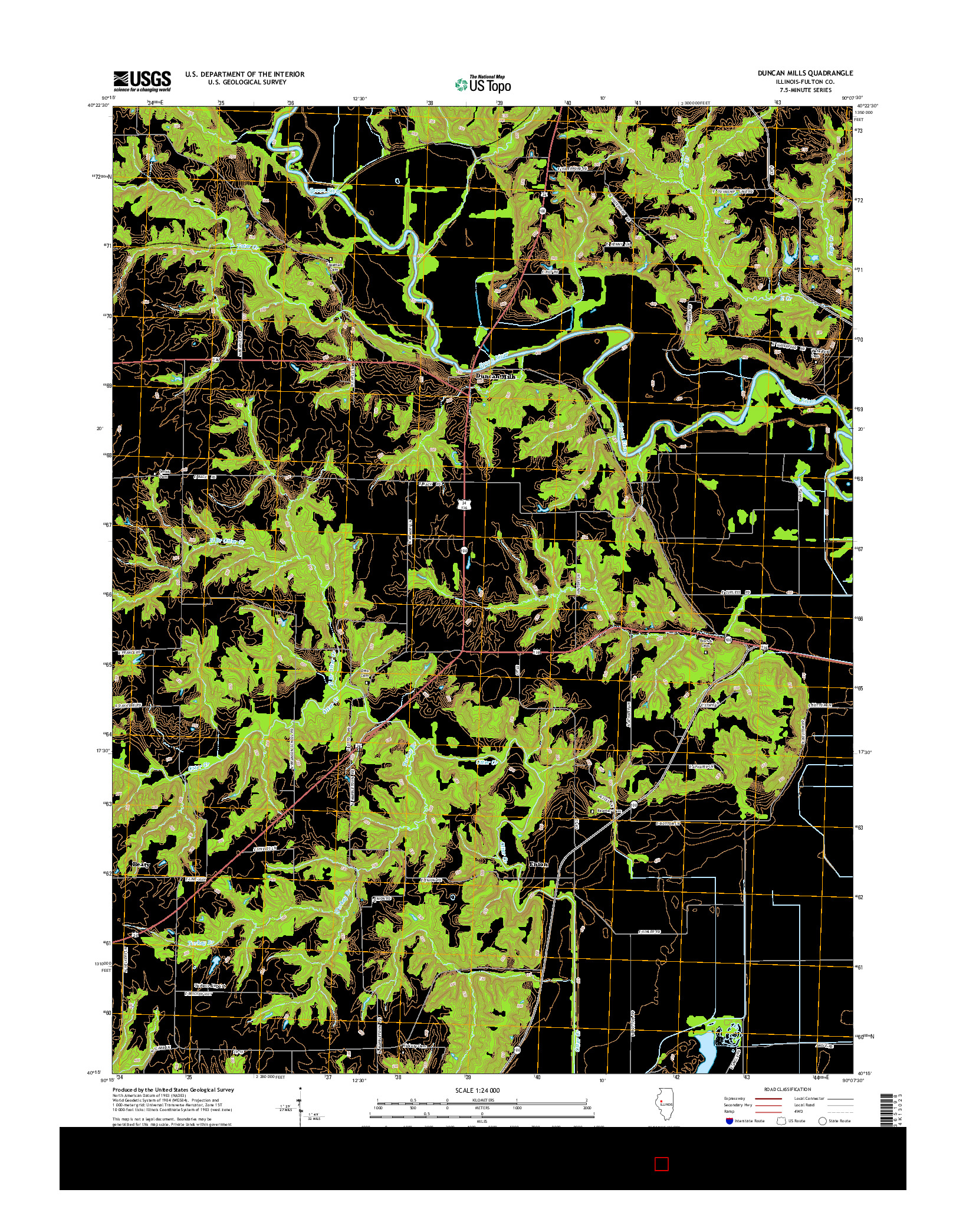 USGS US TOPO 7.5-MINUTE MAP FOR DUNCAN MILLS, IL 2015