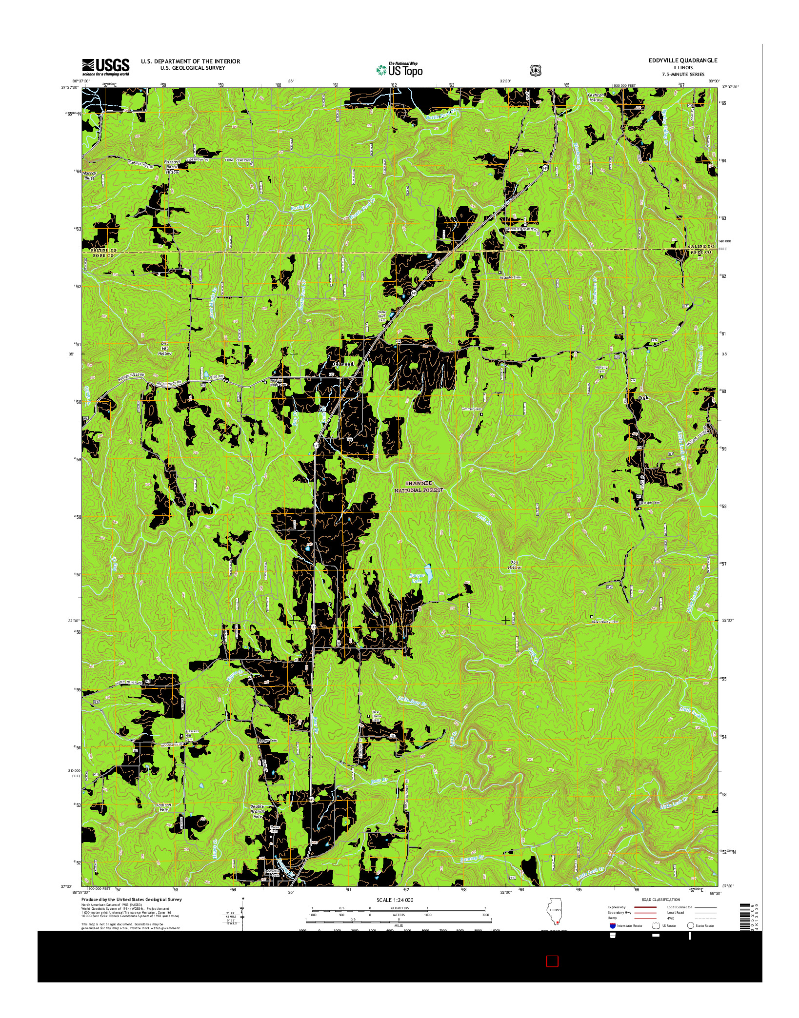 USGS US TOPO 7.5-MINUTE MAP FOR EDDYVILLE, IL 2015